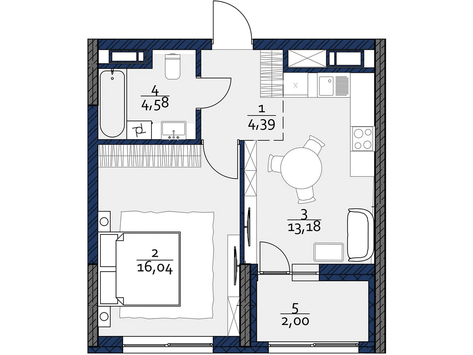 Продается 1-комнатная квартира 40.19 кв. м в Киеве, ул. Семьи Кульженков, 22 - фото 1