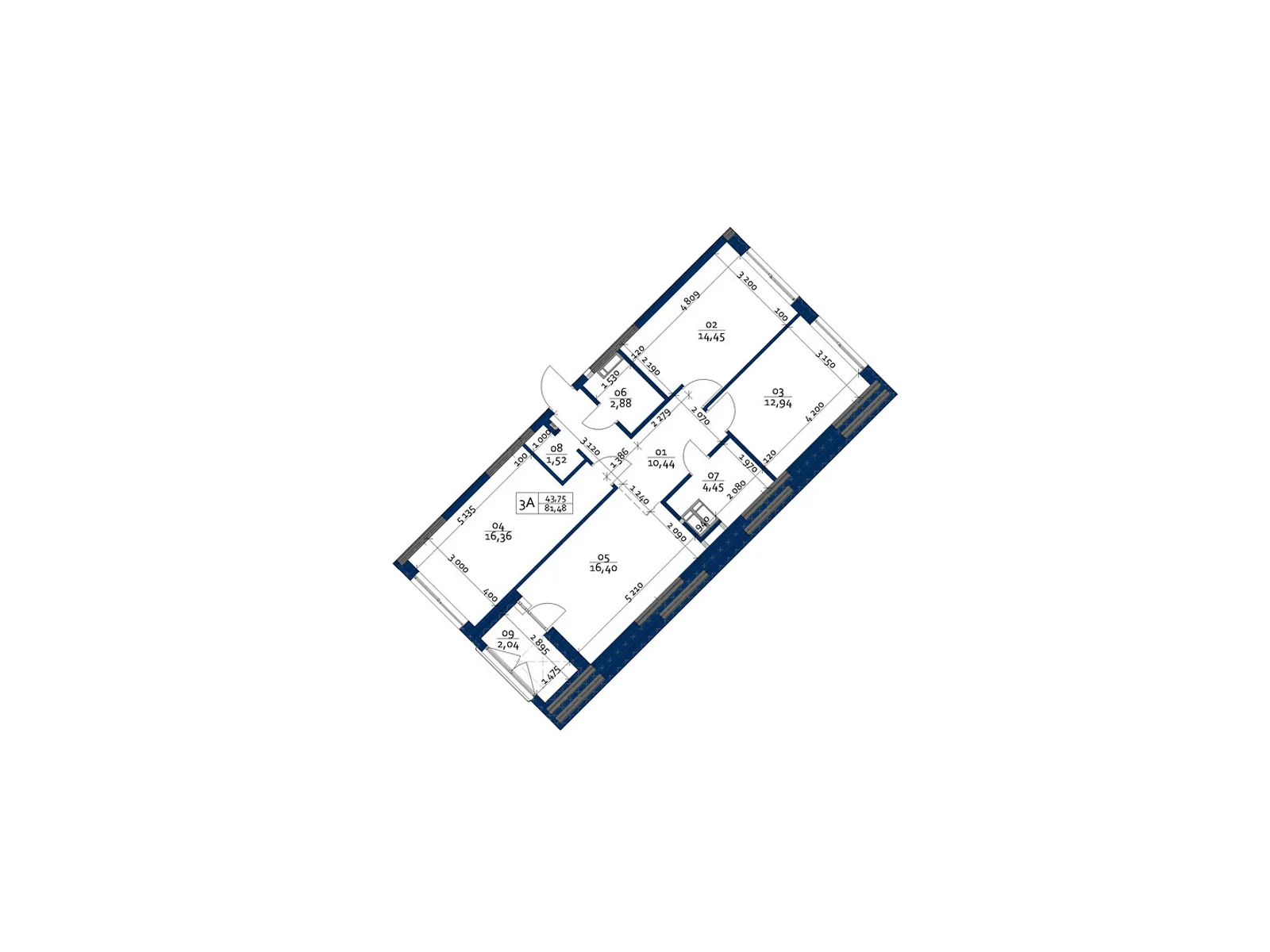 Продается 3-комнатная квартира 81.48 кв. м в Киеве, ул. Семьи Кульженков, 22