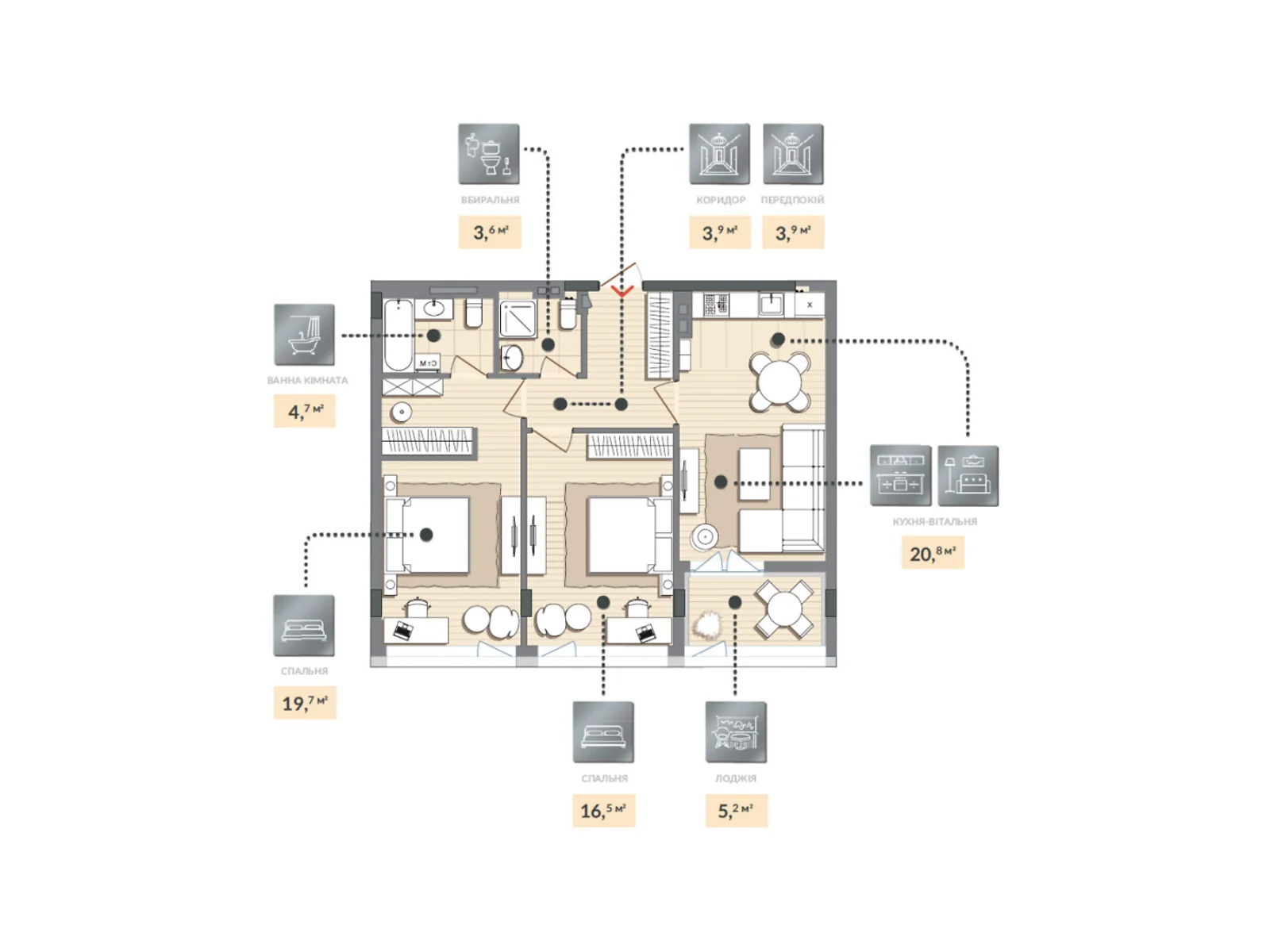 Продается 2-комнатная квартира 78.3 кв. м в Козине, пер. Казацкий, 11