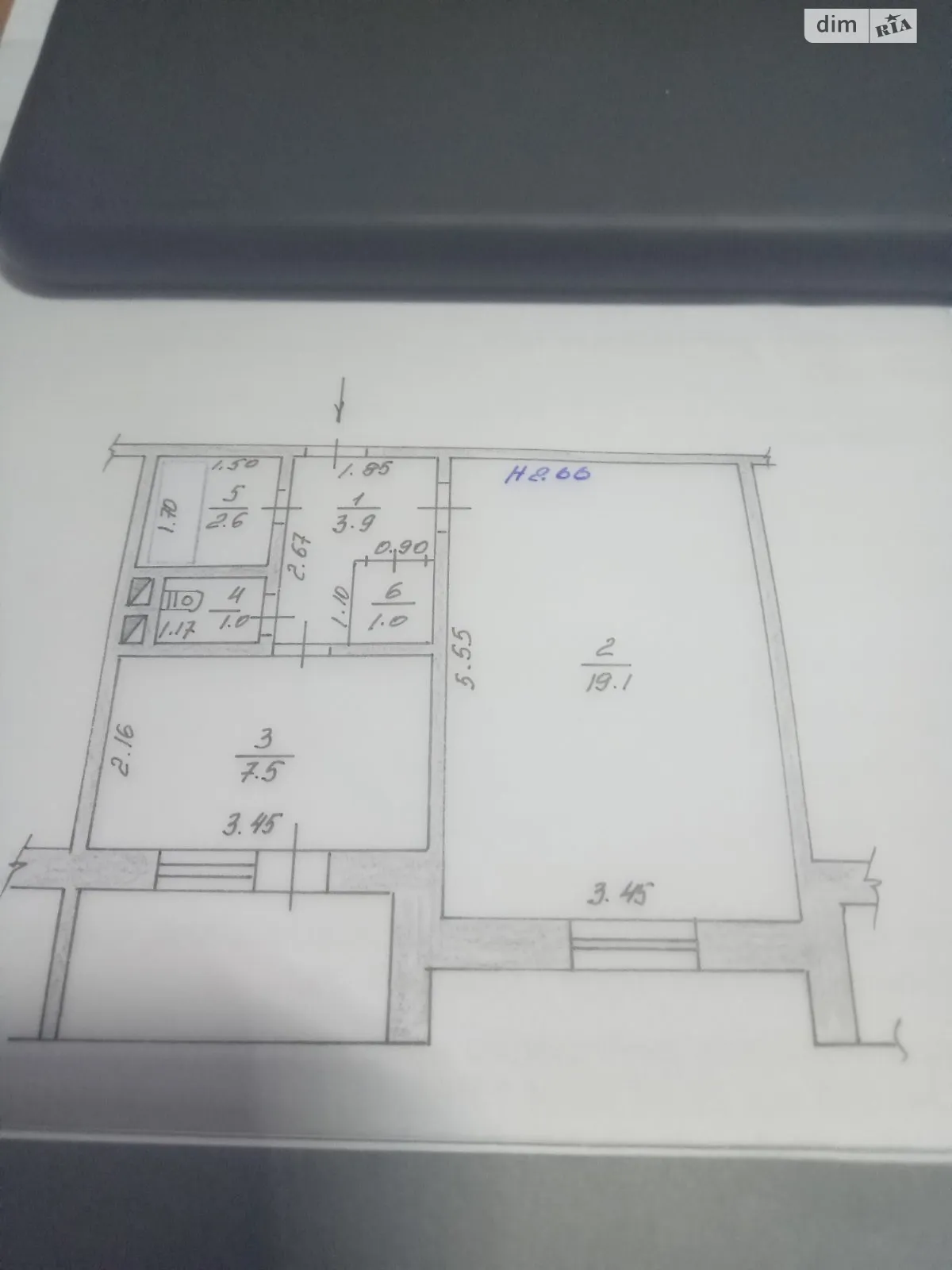 Продается 1-комнатная квартира 36.5 кв. м в Тарасовке, цена: 21500 $