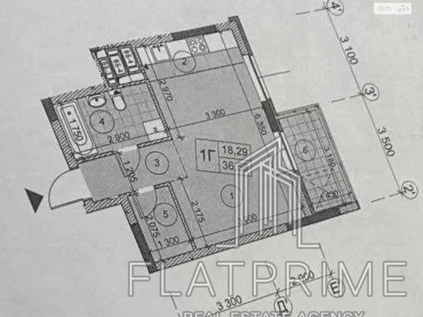 Продается 1-комнатная квартира 36 кв. м в Киеве, ул. Бердника Олеся, 1Д - фото 1