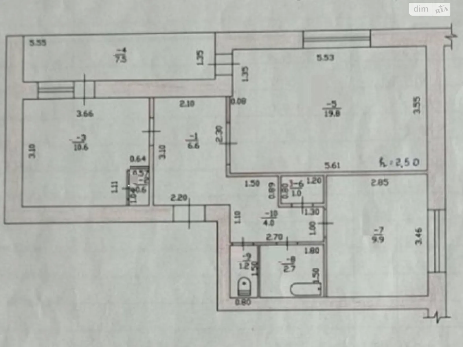 Продается 2-комнатная квартира 61 кв. м в Фонтанке, ул. Центральная