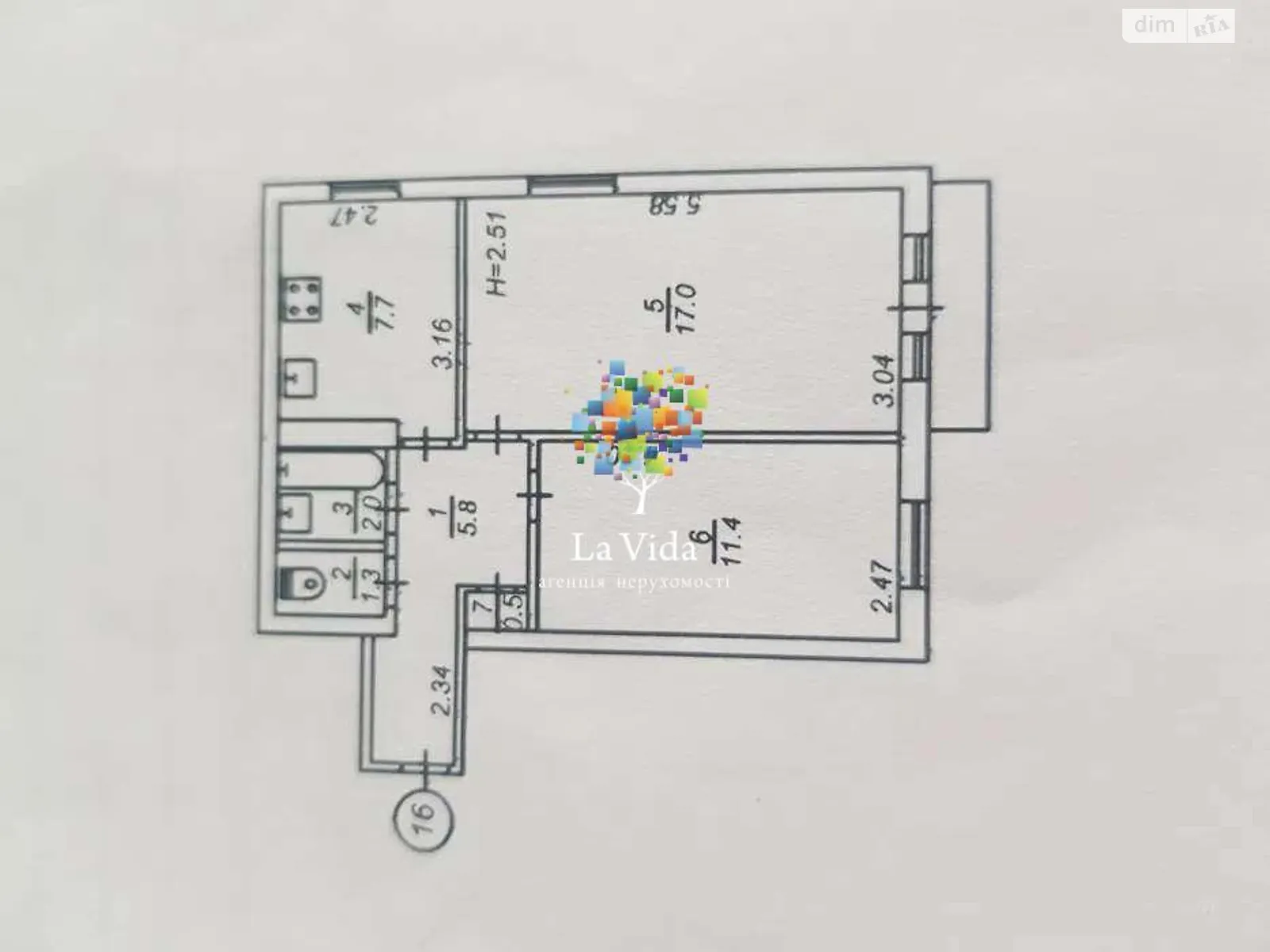 Продається 2-кімнатна квартира 45 кв. м у Києві, вул. Героїв Космосу, 3