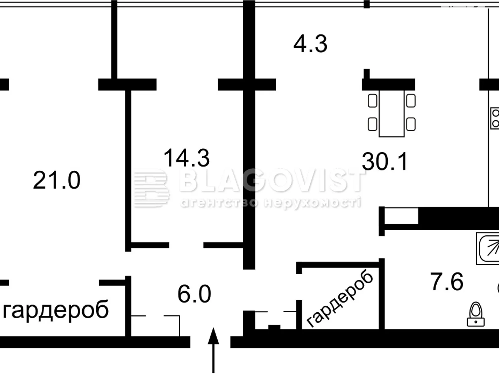 Продается 3-комнатная квартира 90 кв. м в Киеве, бул. Чоколовский, 40