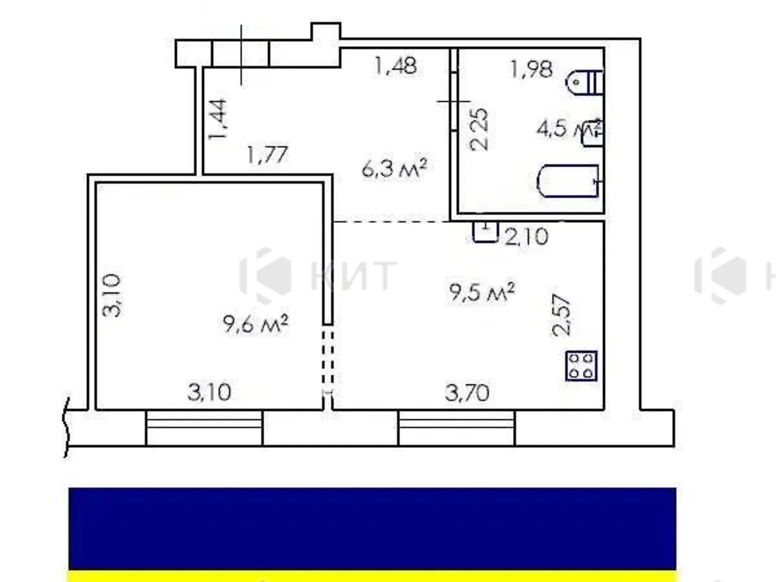 Продається 1-кімнатна квартира 30 кв. м у Харкові, вул. Георгія Тарасенка(Плеханівська), 41/43