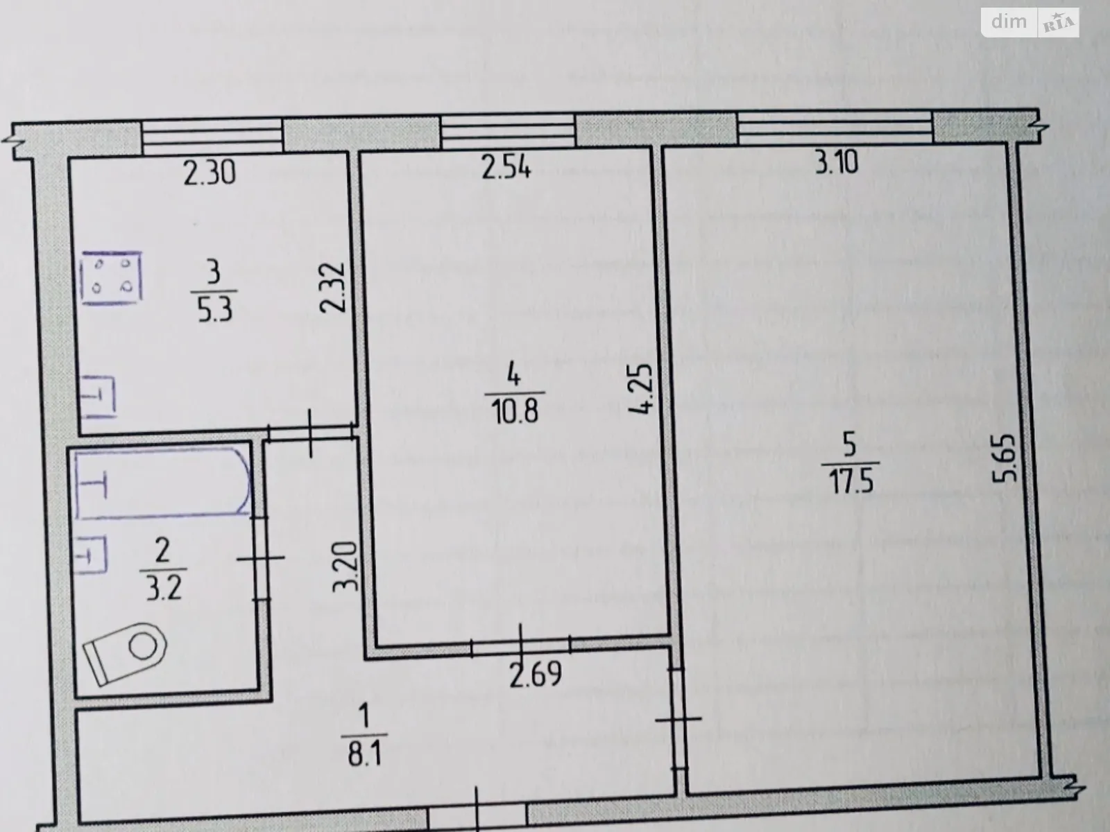 Продается 2-комнатная квартира 45 кв. м в Житомире, цена: 39600 $