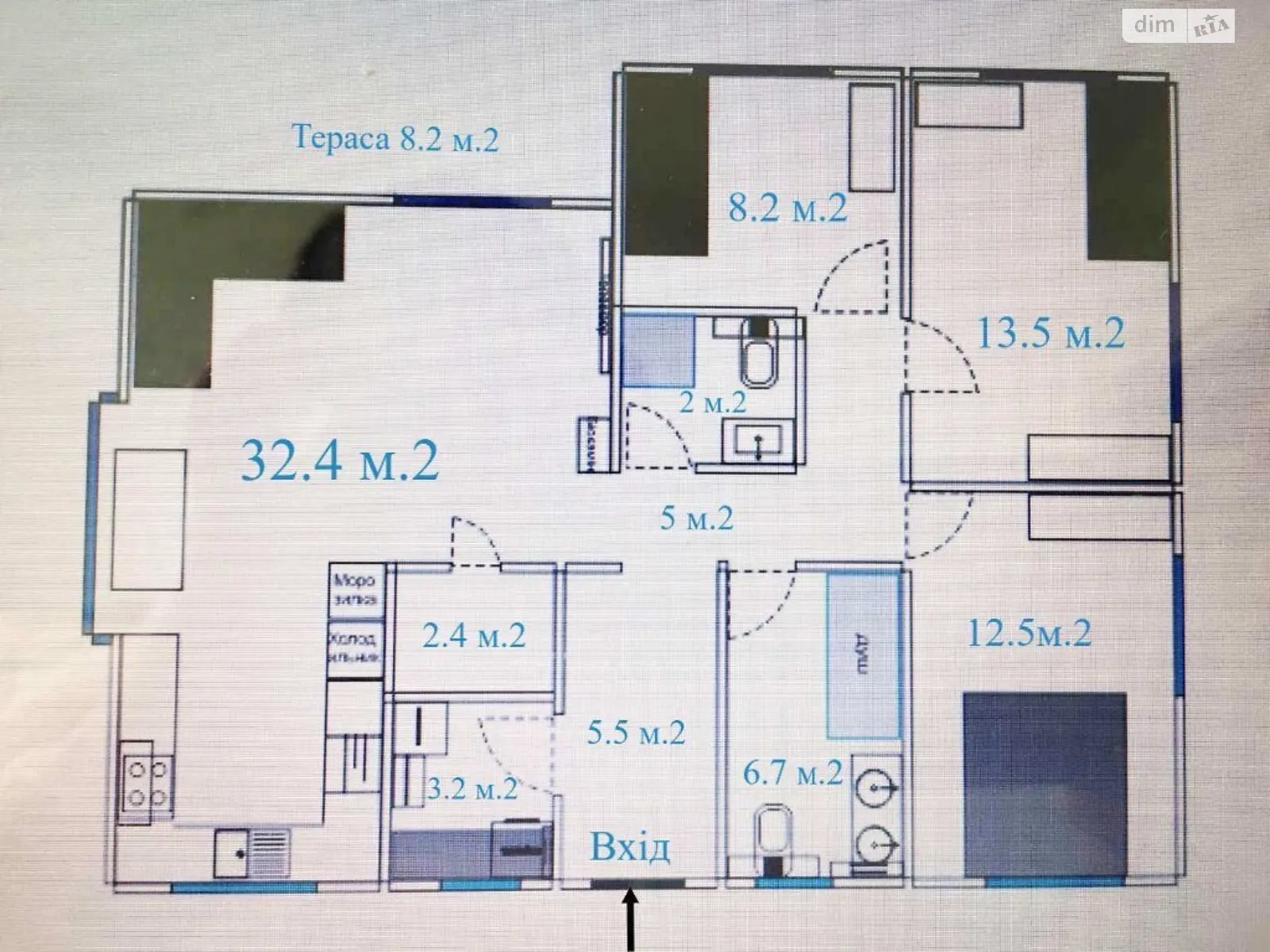 Продается одноэтажный дом 92 кв. м с мебелью, цена: 55000 $