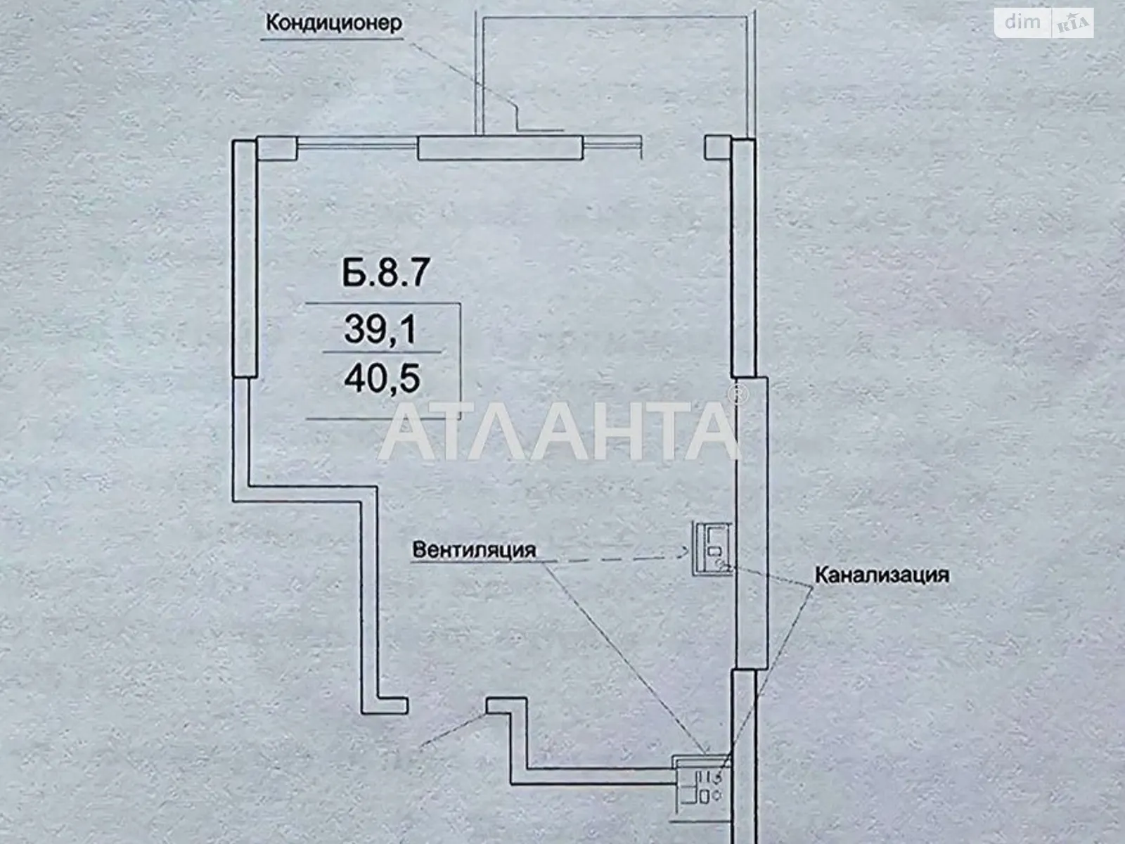 Продається 1-кімнатна квартира 40.5 кв. м у Одесі, пров. Тополиний