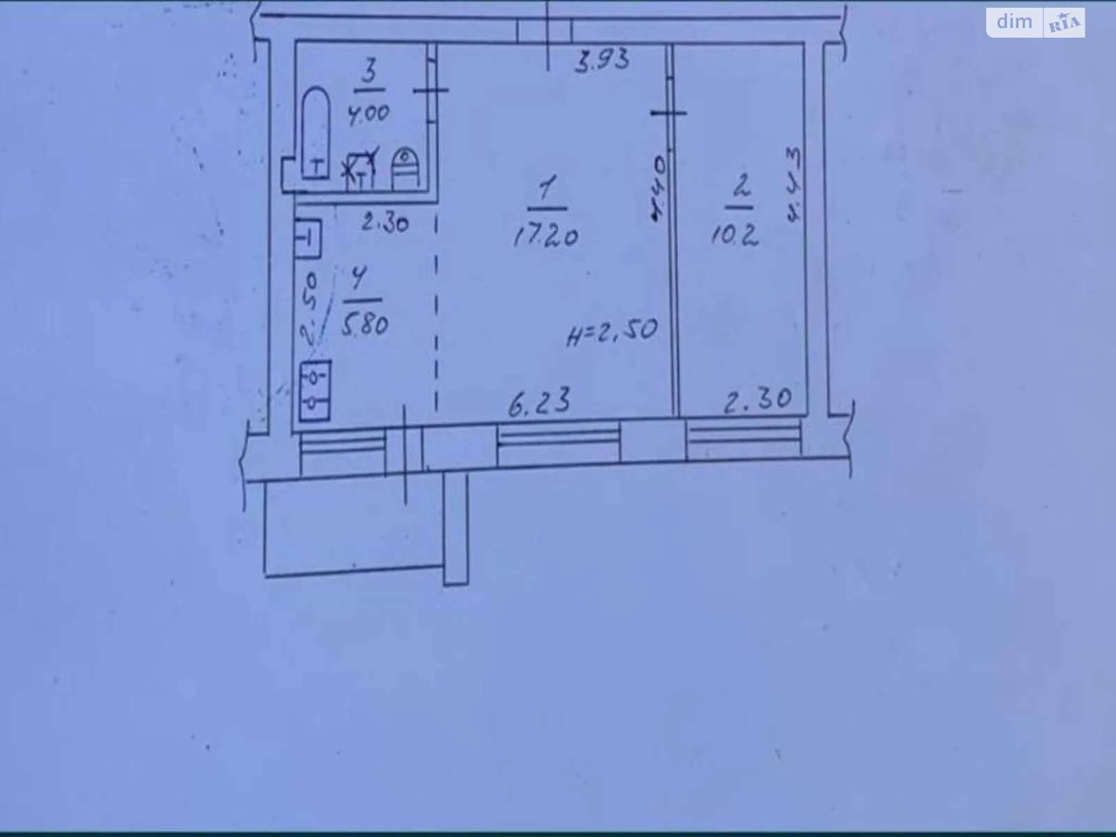 Продається 2-кімнатна квартира 38 кв. м у Полтаві, вул. Решетилівська(Маршала Бірюзова)