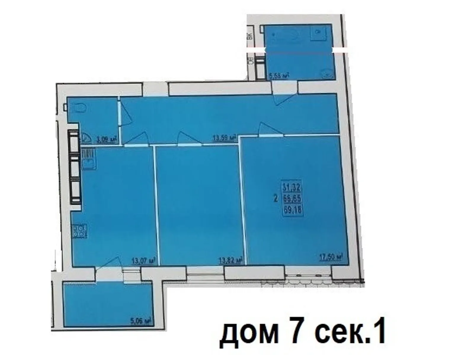 Продается 2-комнатная квартира 61 кв. м в Харькове, ул. Елизаветинская, 2Б