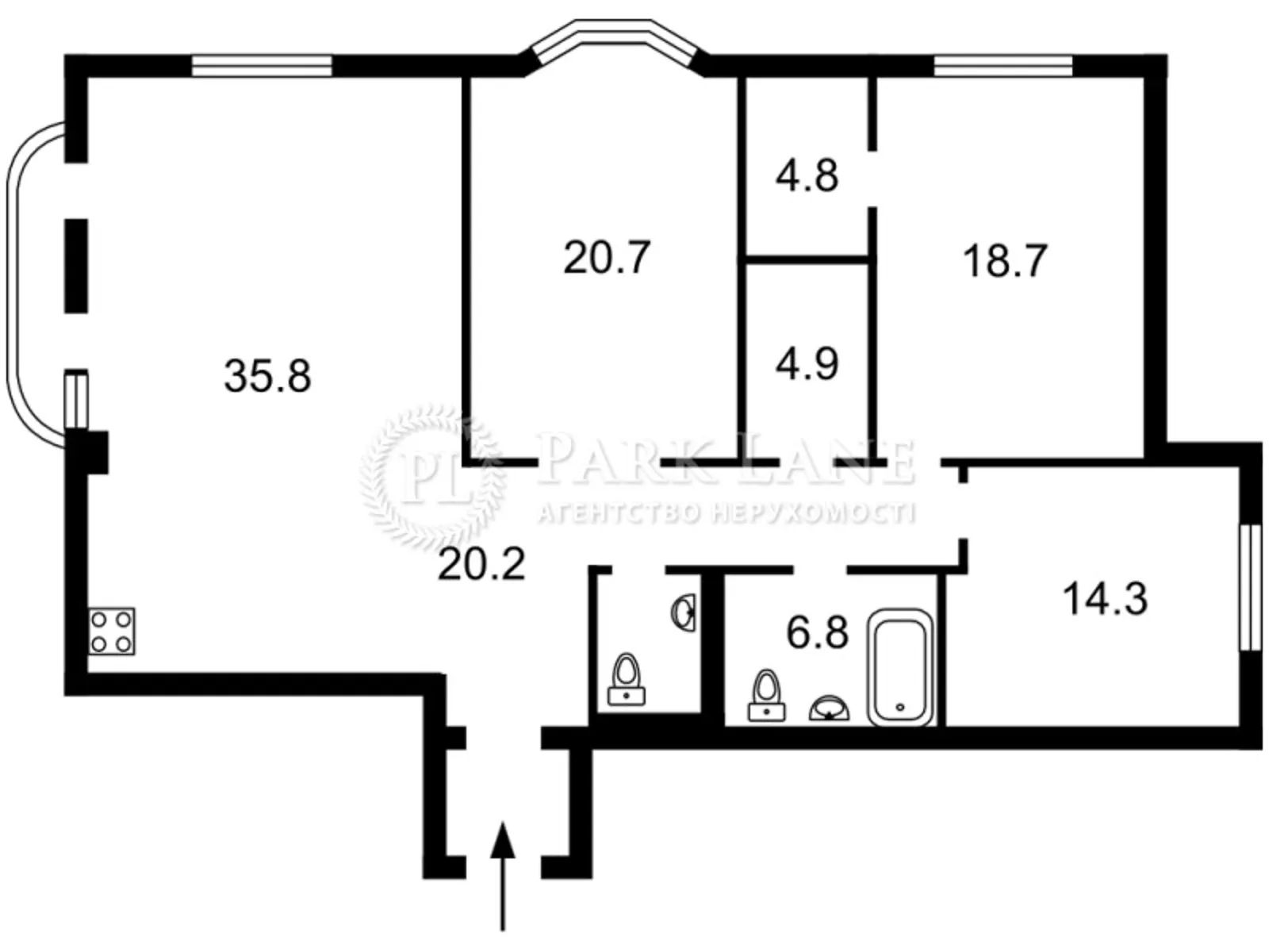 Продается 3-комнатная квартира 135 кв. м в Киеве, пер. Лабораторный, 6 - фото 1