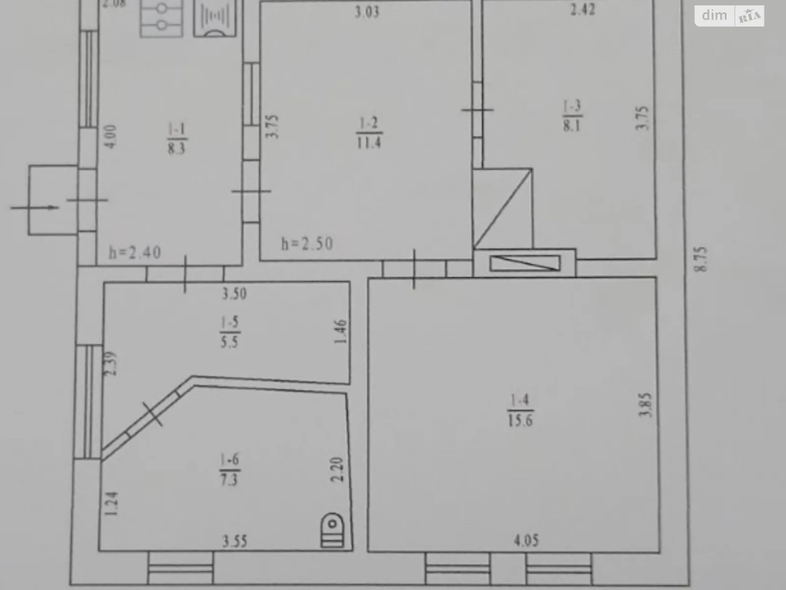 Продается одноэтажный дом 57 кв. м с камином, цена: 15499 $ - фото 1