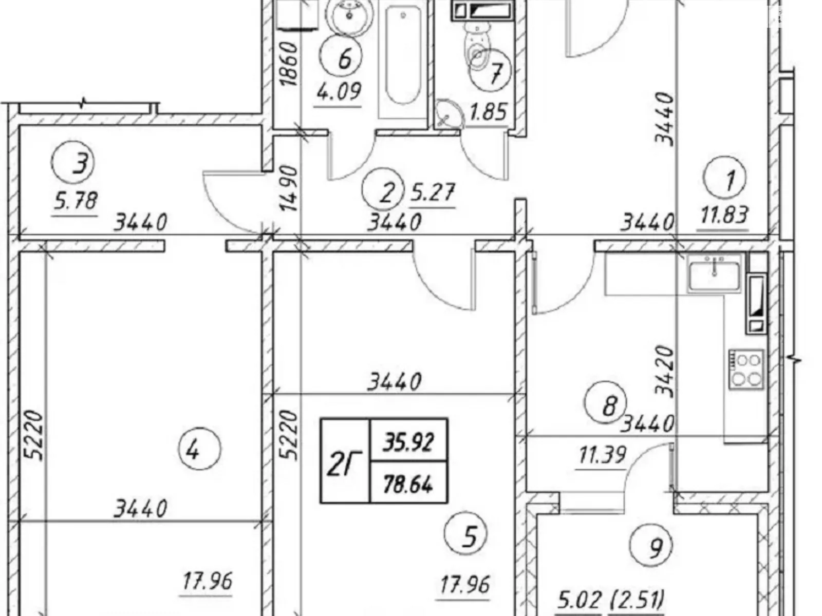 Продается 2-комнатная квартира 79 кв. м в Киеве, ул. Ревуцкого, 54А