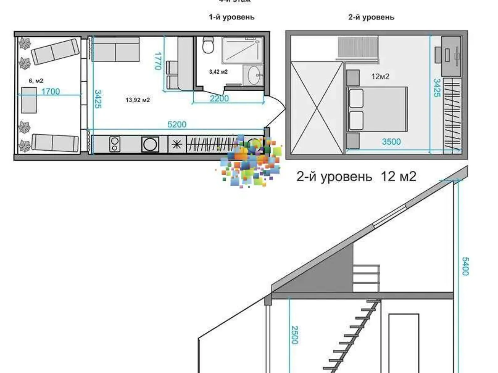 Продается 1-комнатная квартира 33 кв. м в Киеве, ул. Бучанская, 4