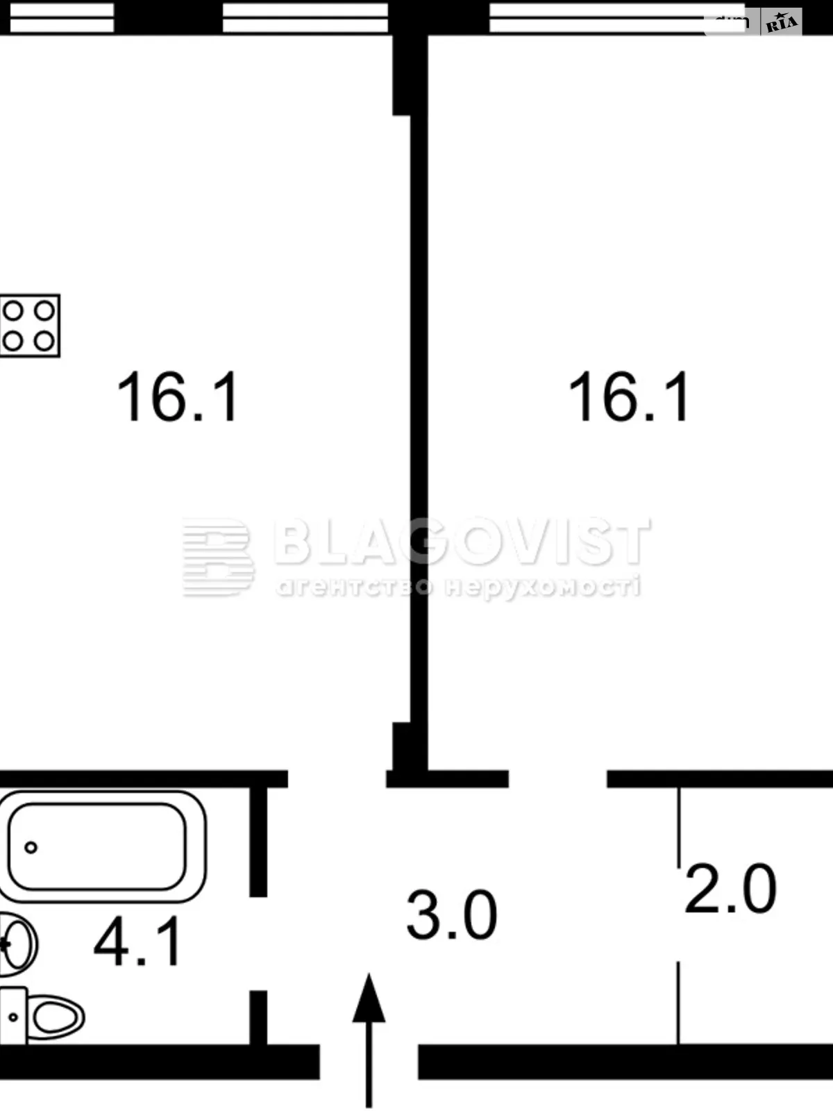 Продается 1-комнатная квартира 40.8 кв. м в Киеве, ул. Регенераторная, 4 корпус 3 - фото 1