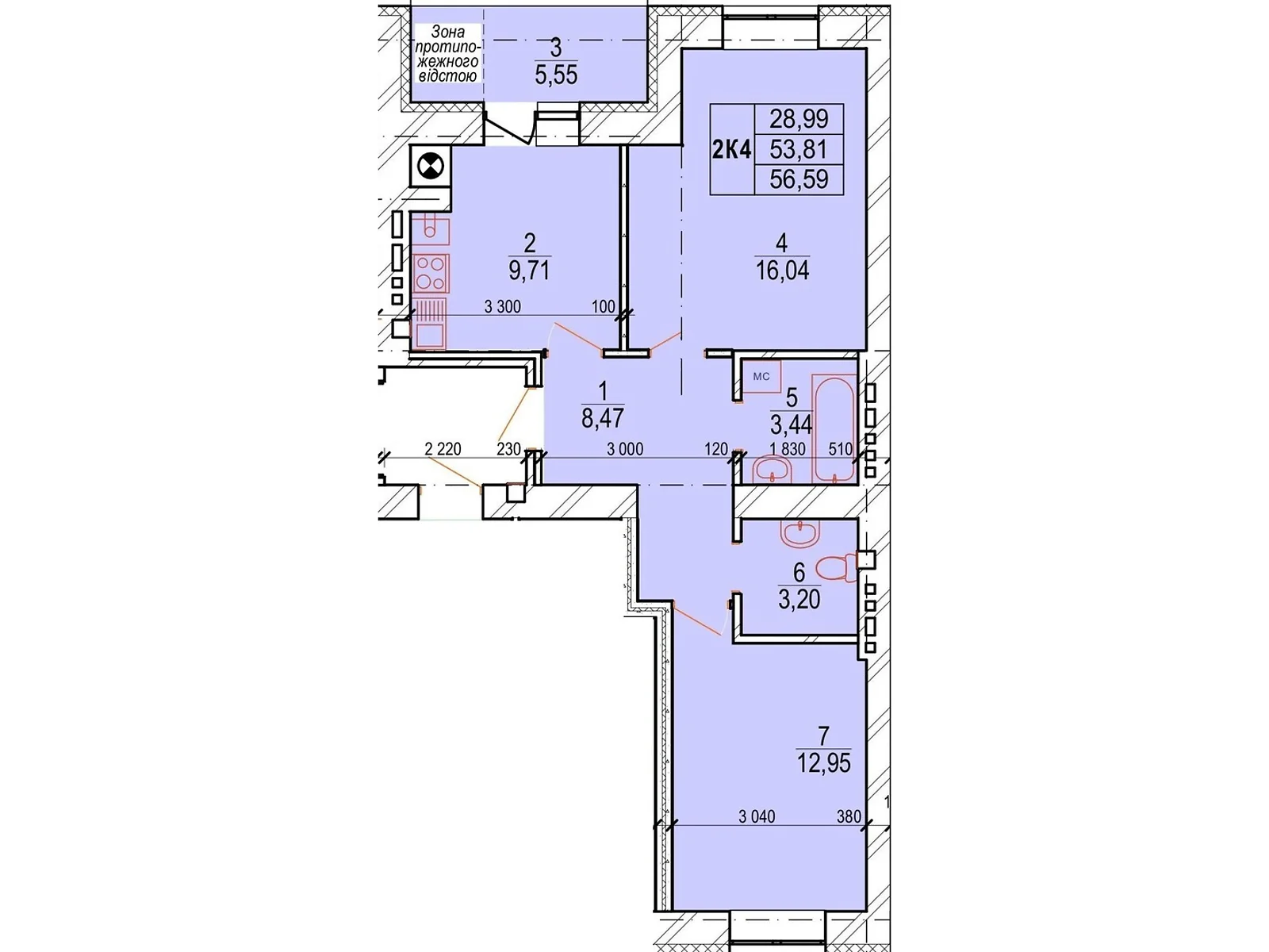 Продается 2-комнатная квартира 56.59 кв. м в Зарванцах, ул. Сосновая - фото 1