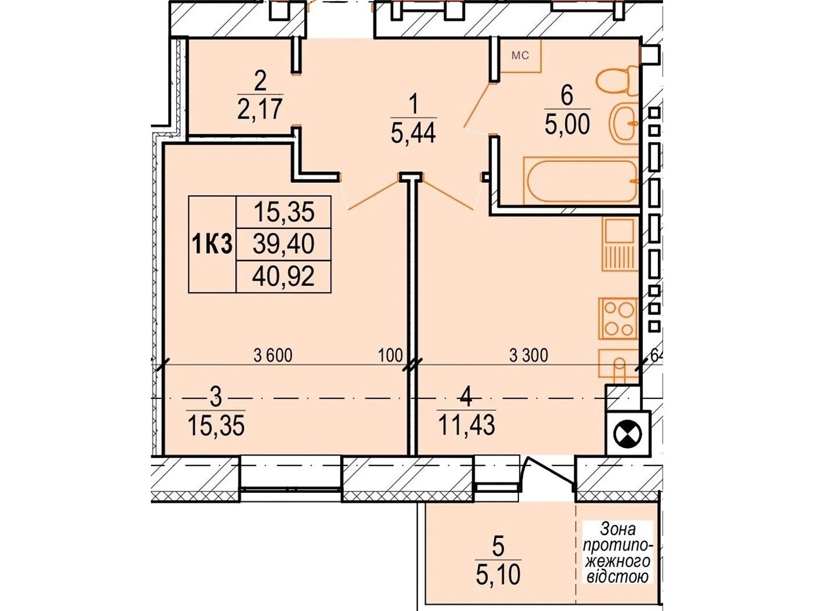 Продается 1-комнатная квартира 41.75 кв. м в Зарванцах, ул. Сосновая