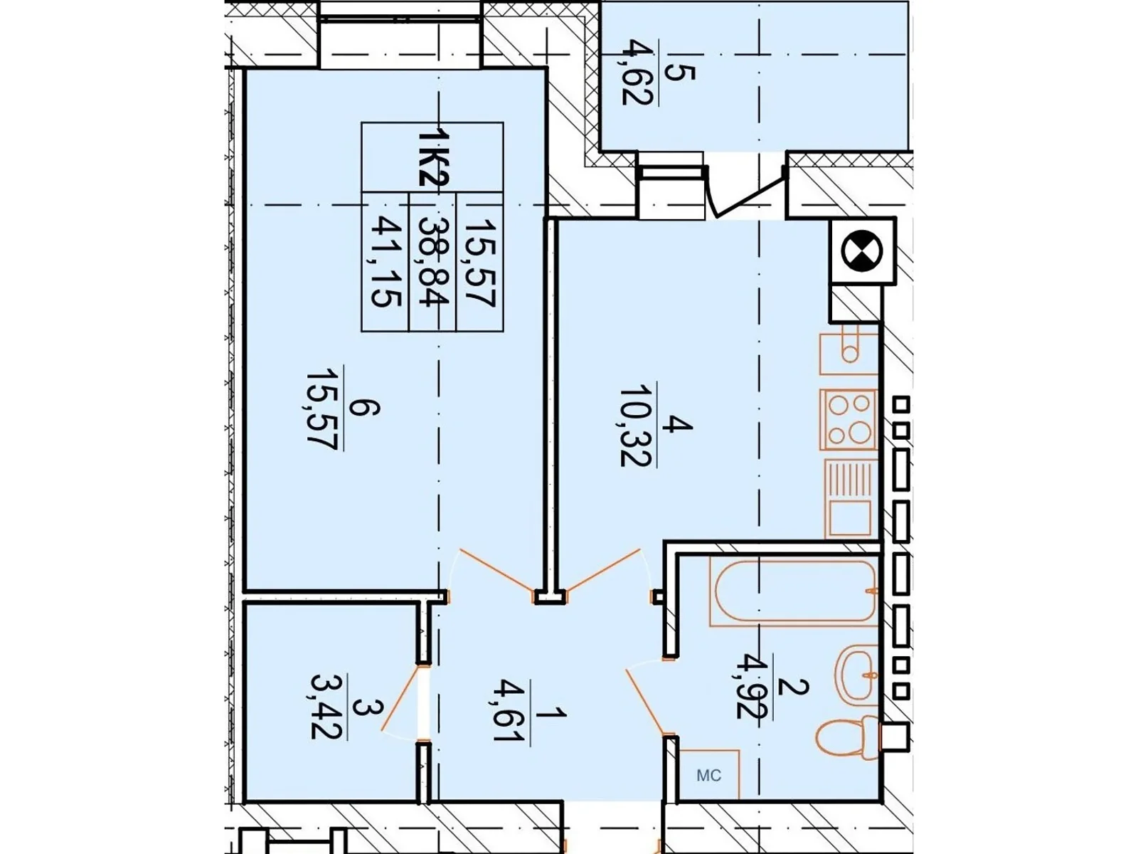 Продается 1-комнатная квартира 41.15 кв. м в Зарванцах, ул. Сосновая