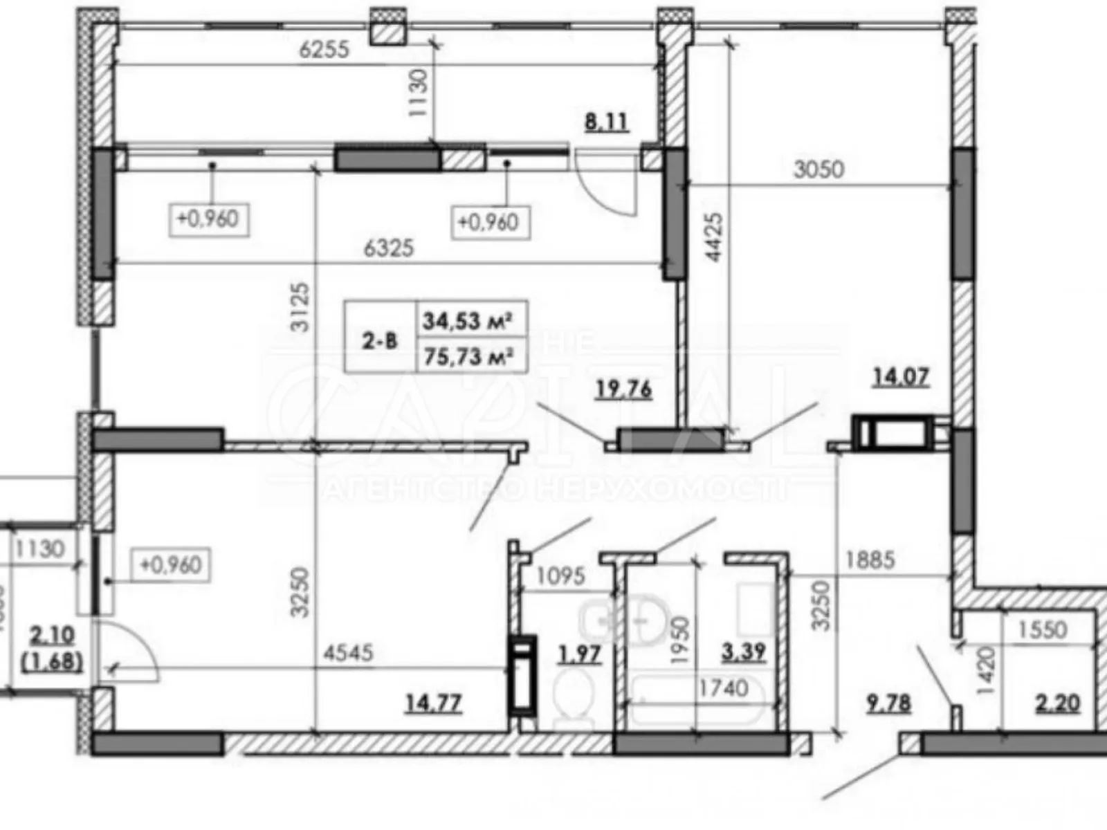 Продается 2-комнатная квартира 76 кв. м в Киеве, ул. Магнитогорская, 5