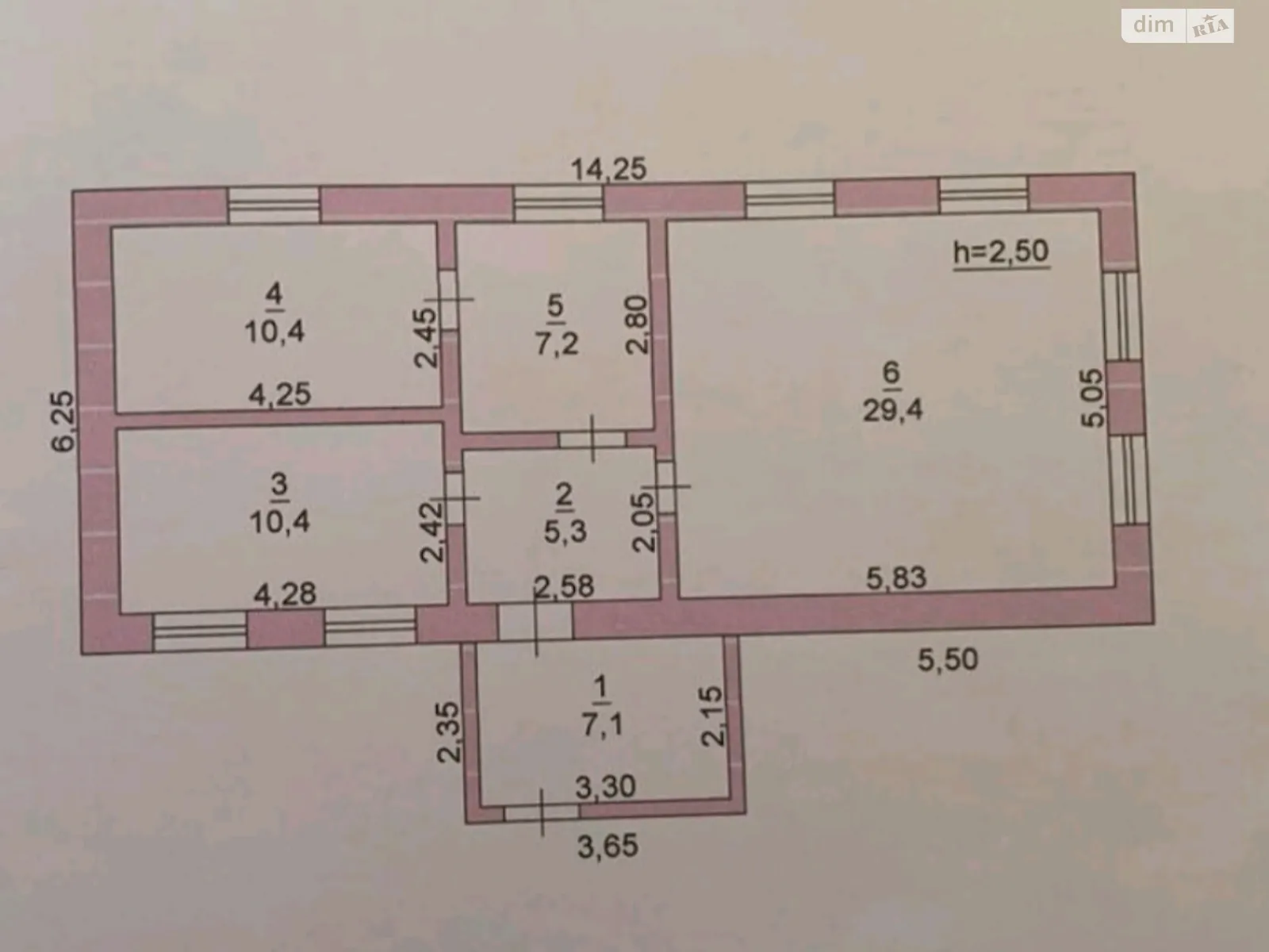 Продается одноэтажный дом 80 кв. м с бассейном, цена: 31000 $