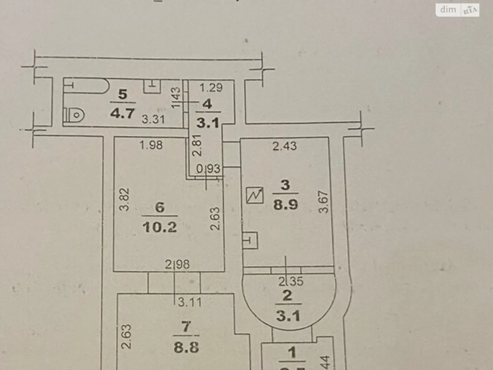 Продається 2-кімнатна квартира 41.3 кв. м у Одесі, вул. Лиманна