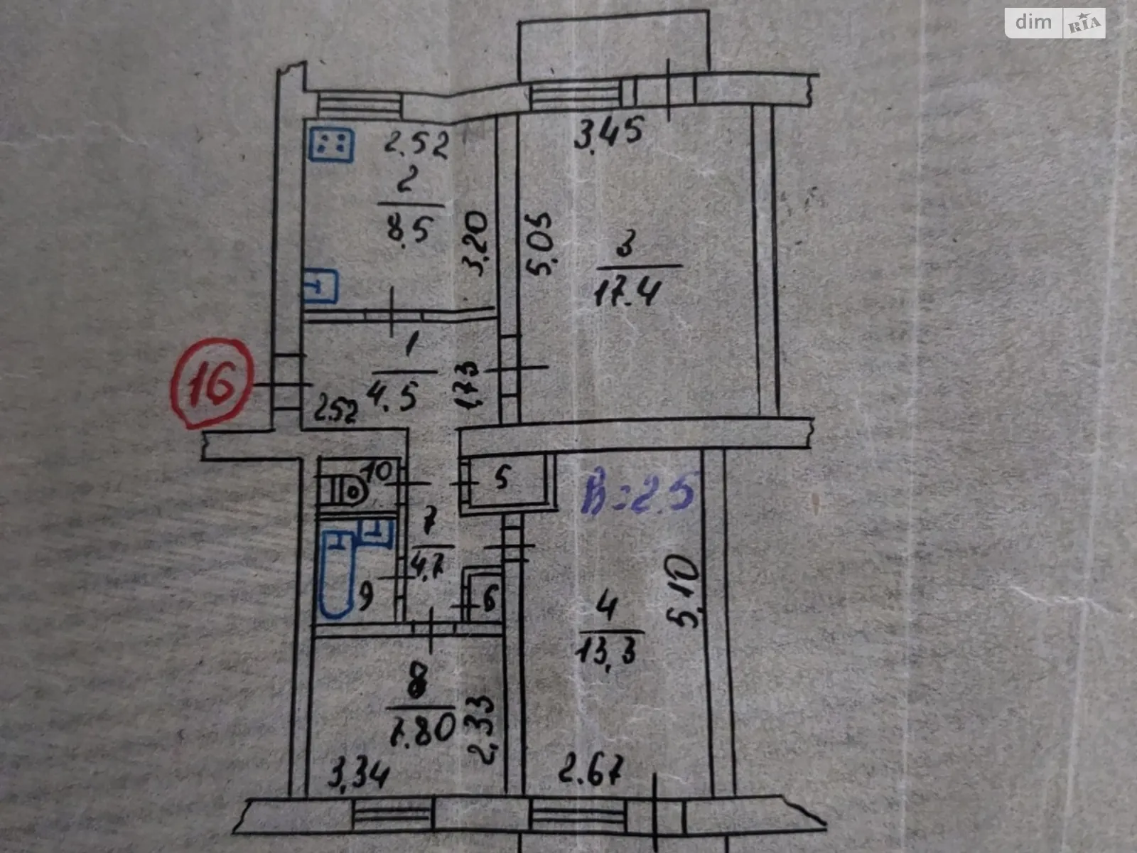 Продається 3-кімнатна квартира 66 кв. м у Жмеринці, цена: 36500 $