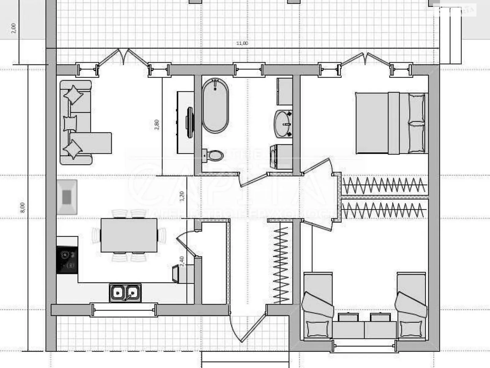 Продается часть дома 90 кв. м с беседкой - фото 2