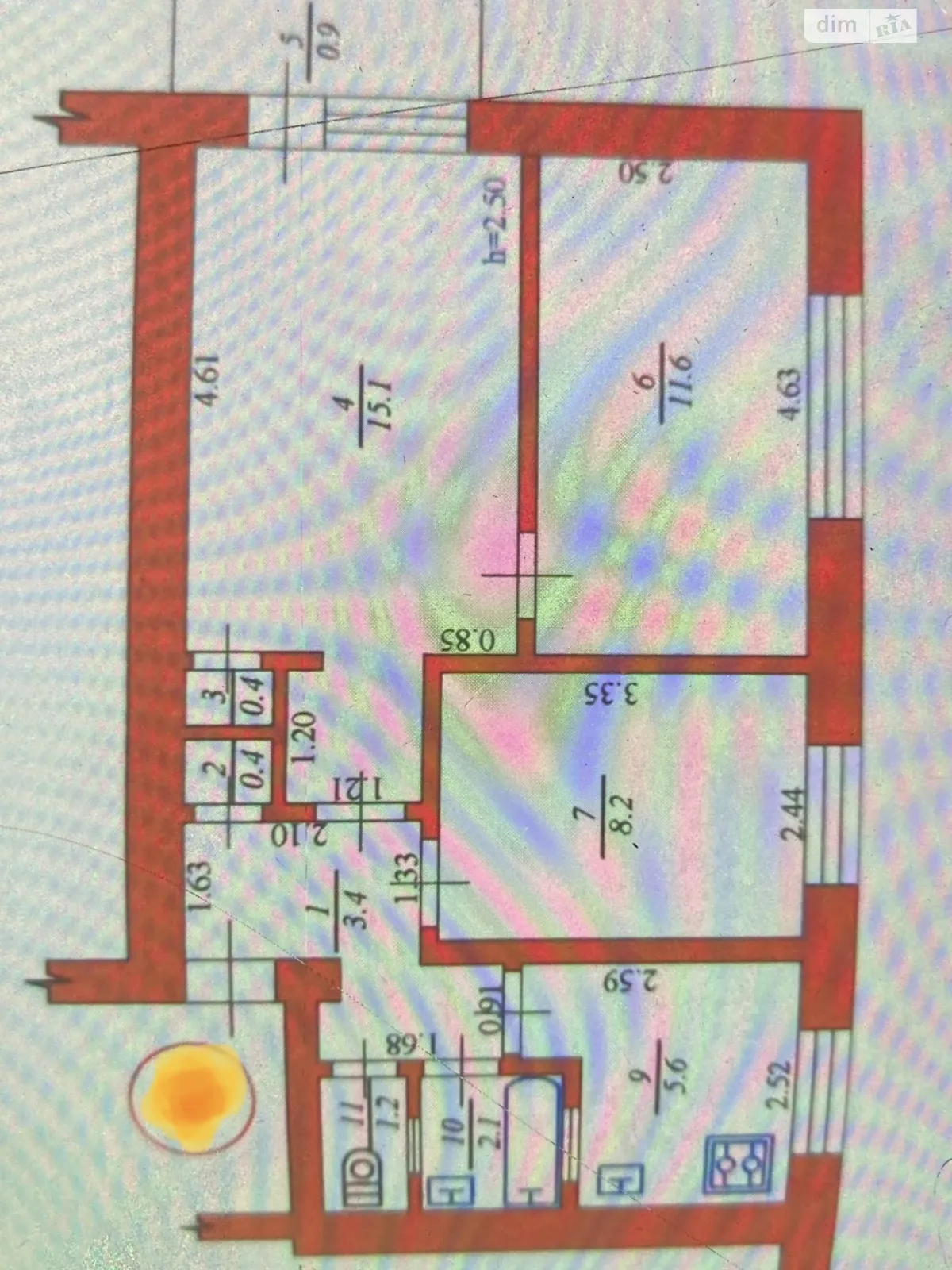 3-кімнатна квартира 49 кв. м у Луцьку, цена: 38000 $