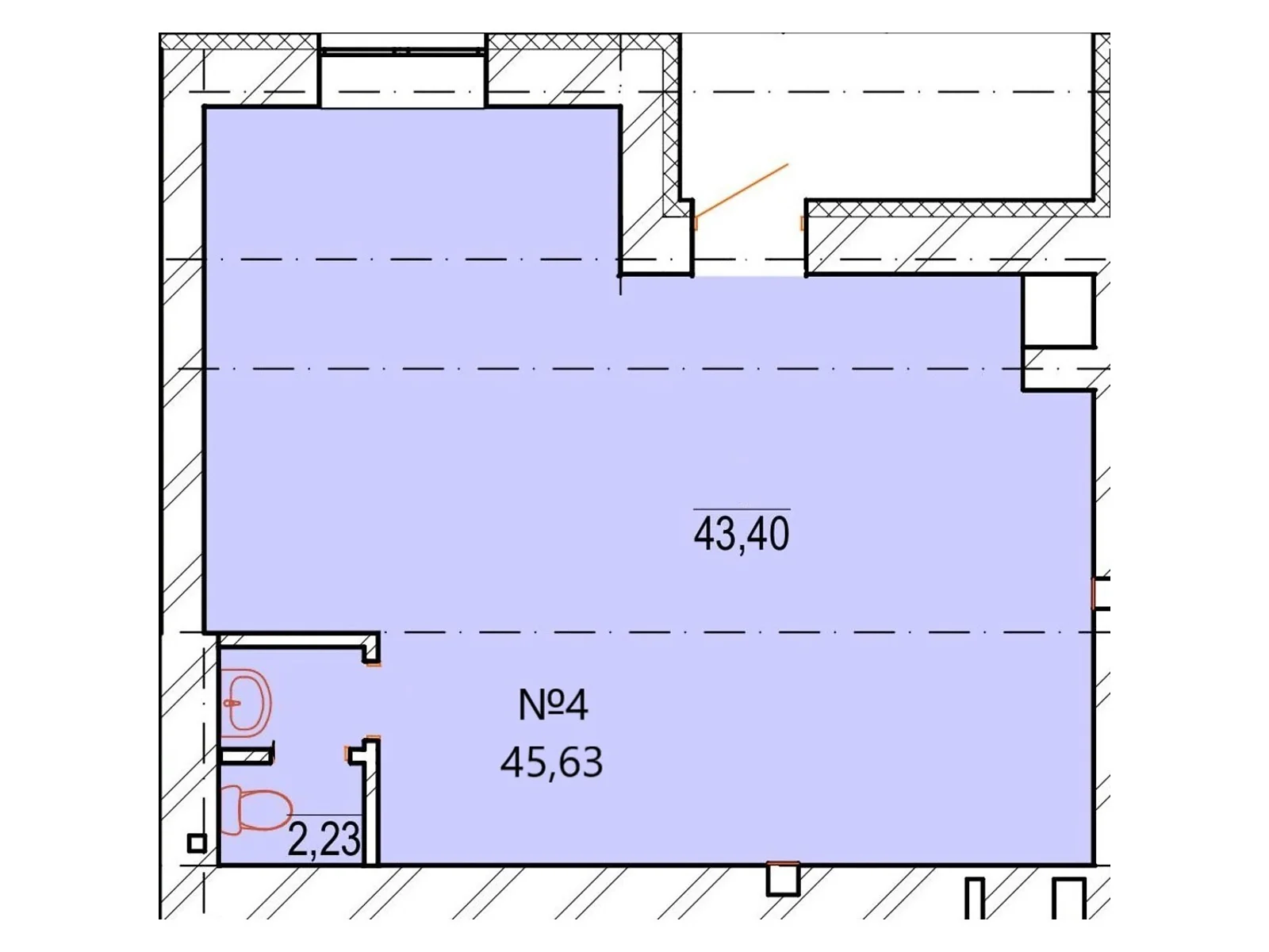 Продается объект сферы услуг 45.63 кв. м в 10-этажном здании, цена: 68445 $ - фото 1