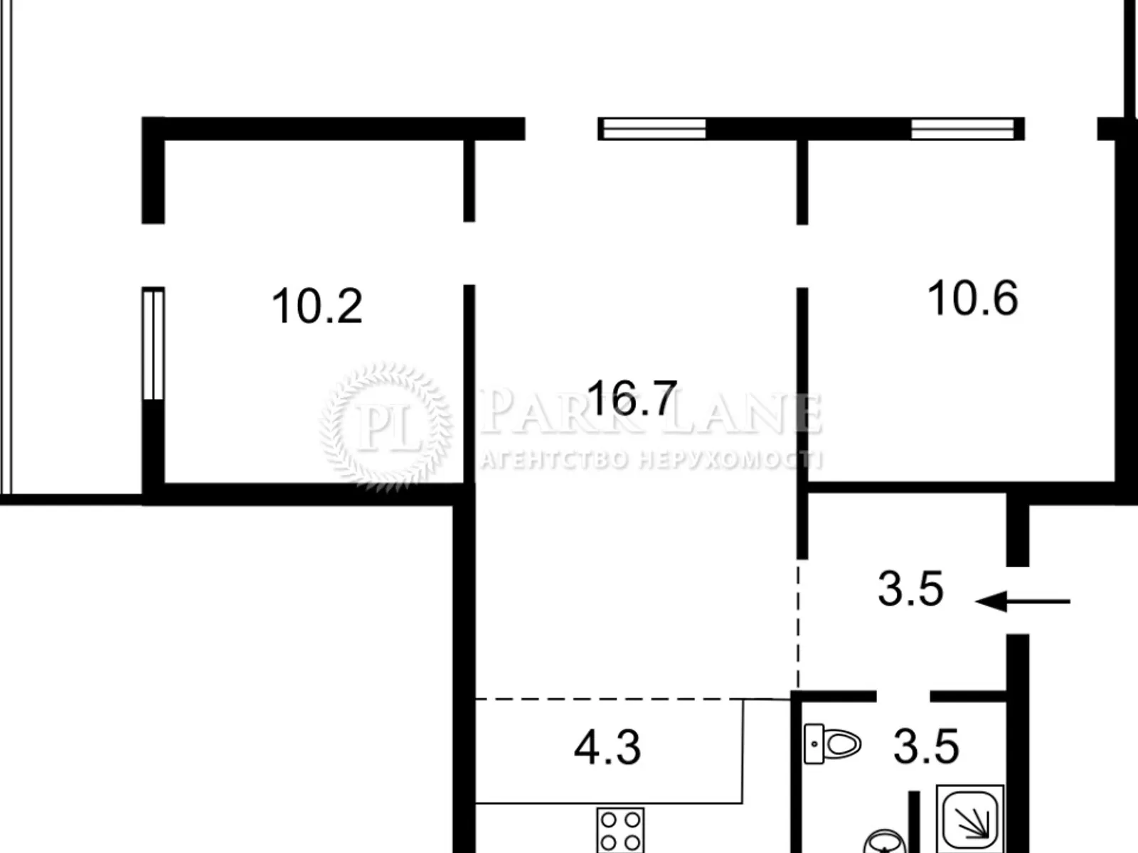 Продається 2-кімнатна квартира 57 кв. м у Києві - фото 2