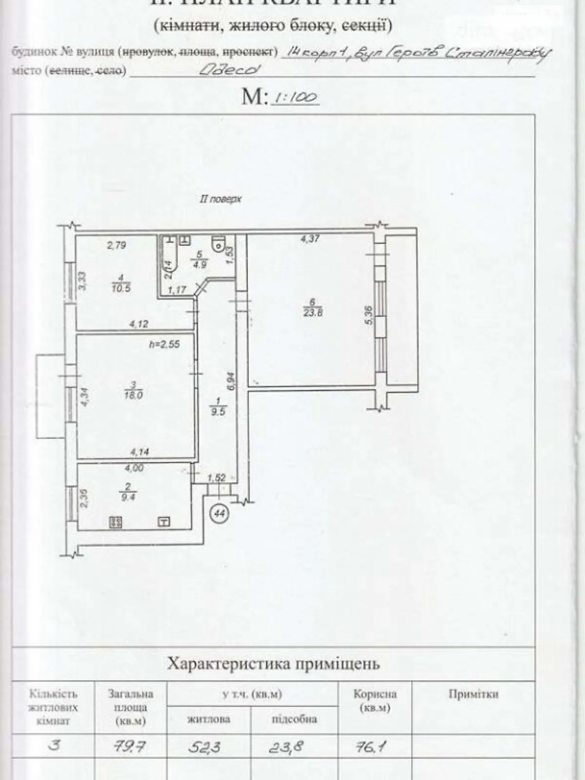 Продается 1-комнатная квартира 79 кв. м в Одессе, ул. Героев обороны Одессы