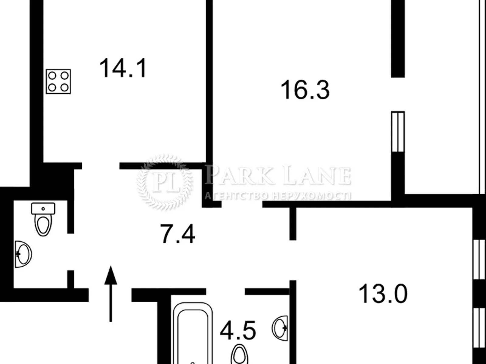 Продається 2-кімнатна квартира 63 кв. м у Києві, вул. Бердника Олеся, 1Д - фото 1