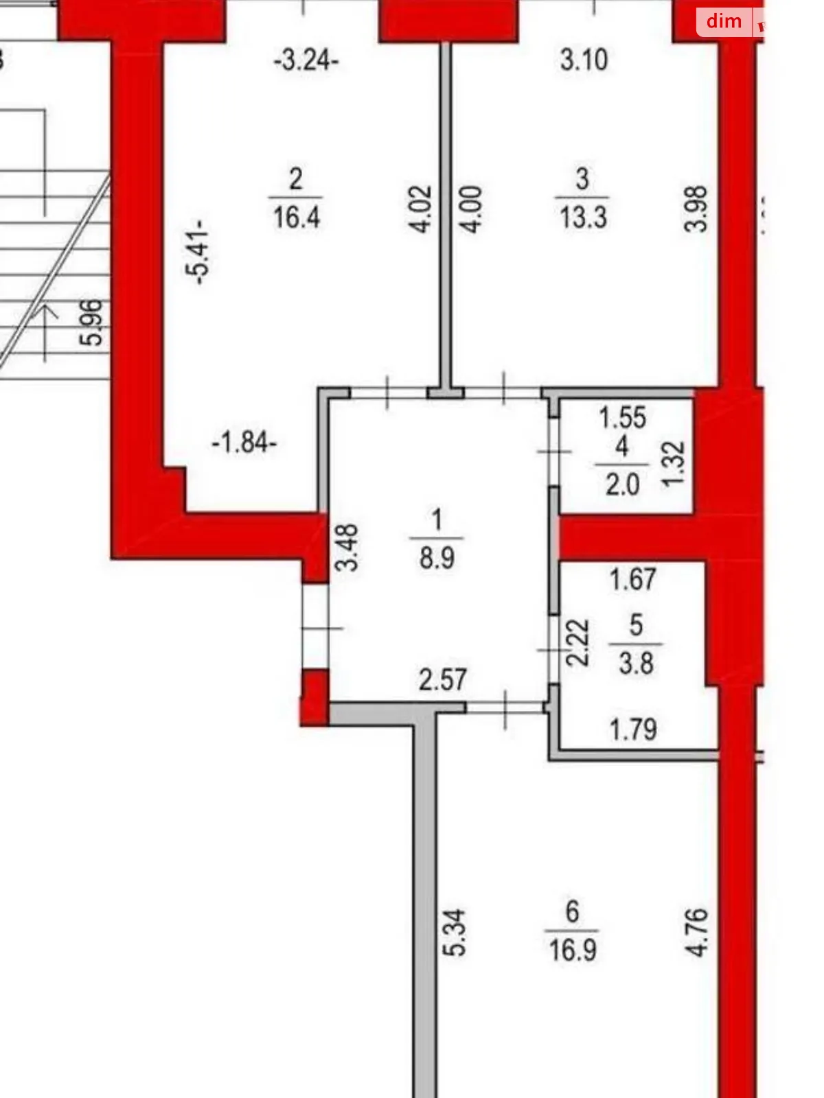 2-комнатная квартира 73.2 кв. м в Луцке - фото 2