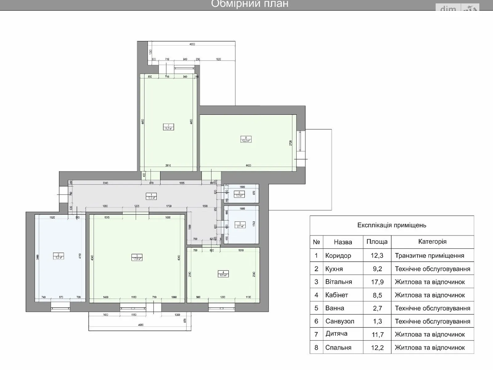 4-комнатная квартира 80.7 кв. м в Луцке, цена: 67000 $ - фото 1