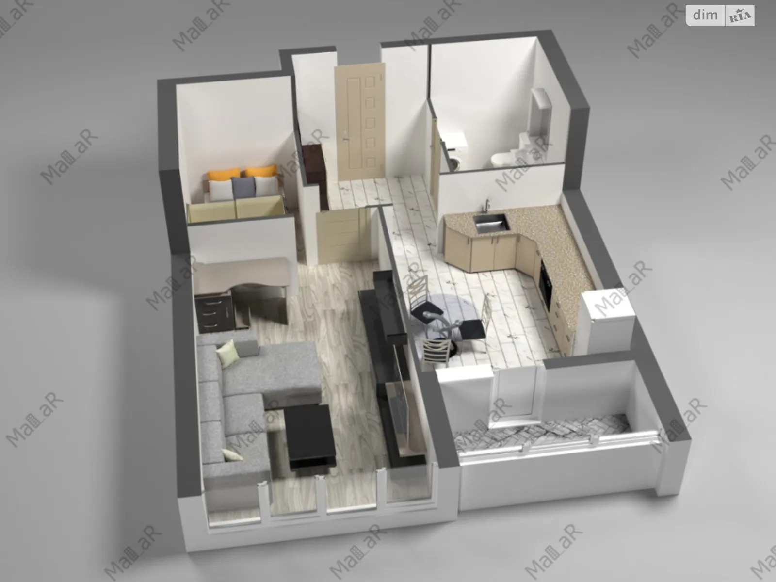 Продається 1-кімнатна квартира 43 кв. м у Чернігові, цена: 29400 $