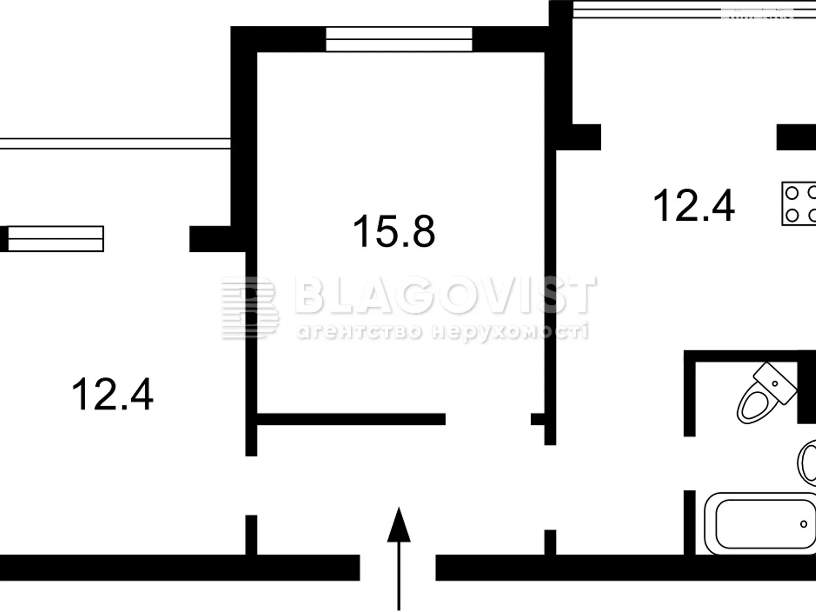 Продается 2-комнатная квартира 56 кв. м в Киеве, ул. Княжий Затон, 4А - фото 1