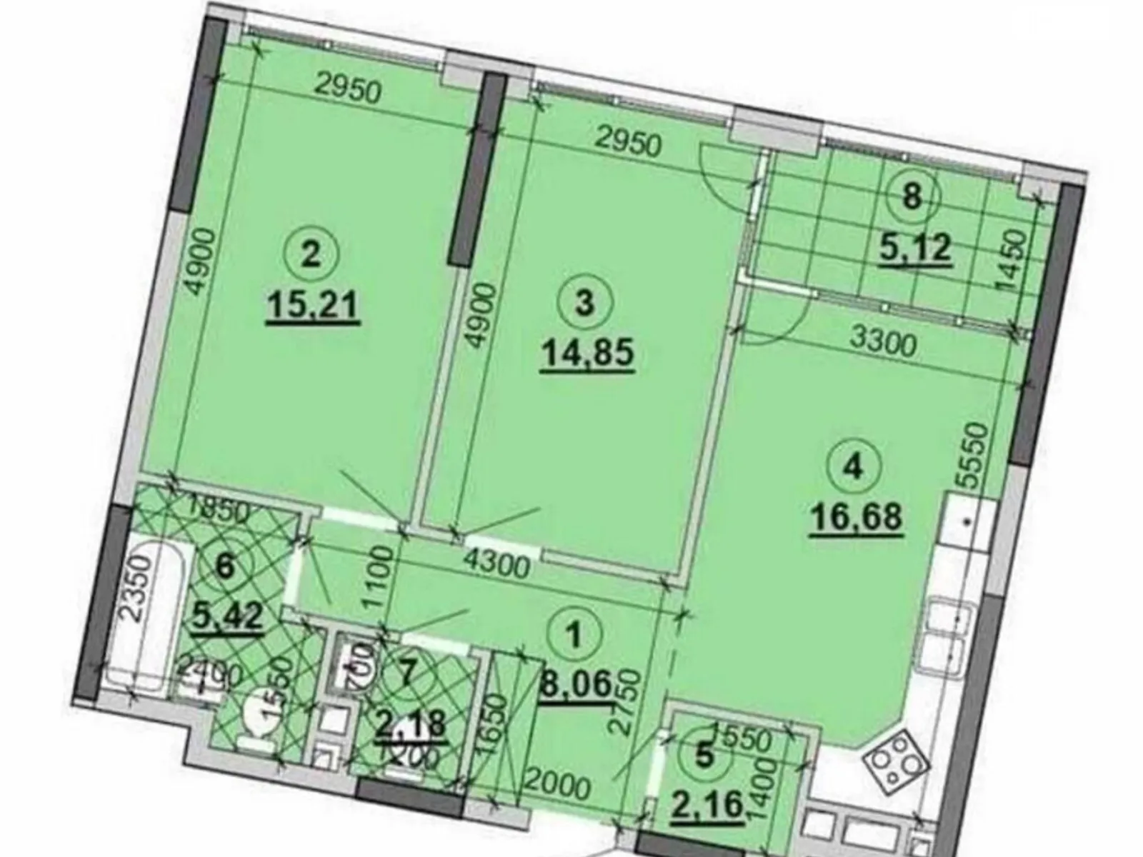 Продается 2-комнатная квартира 69.68 кв. м в Киеве, ул. Причальная, 14