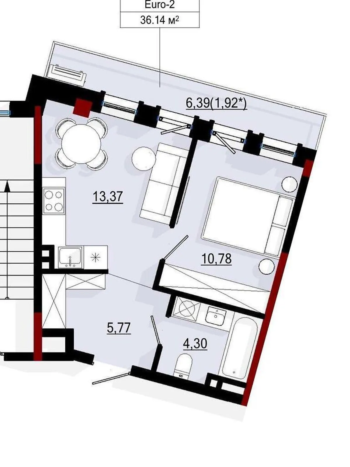 Продается 1-комнатная квартира 36 кв. м в Одессе, ул. Дачная, 28 - фото 1