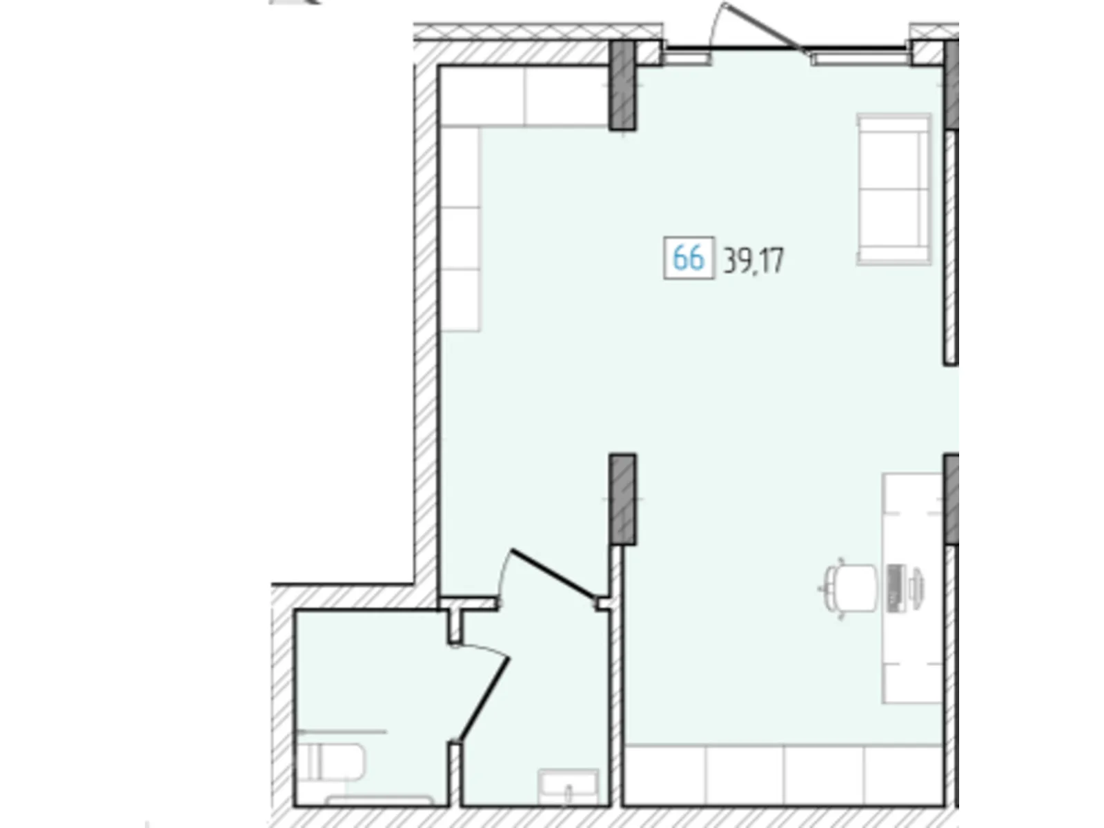 Продается офис 39.17 кв. м в бизнес-центре, цена: 30497 $ - фото 1