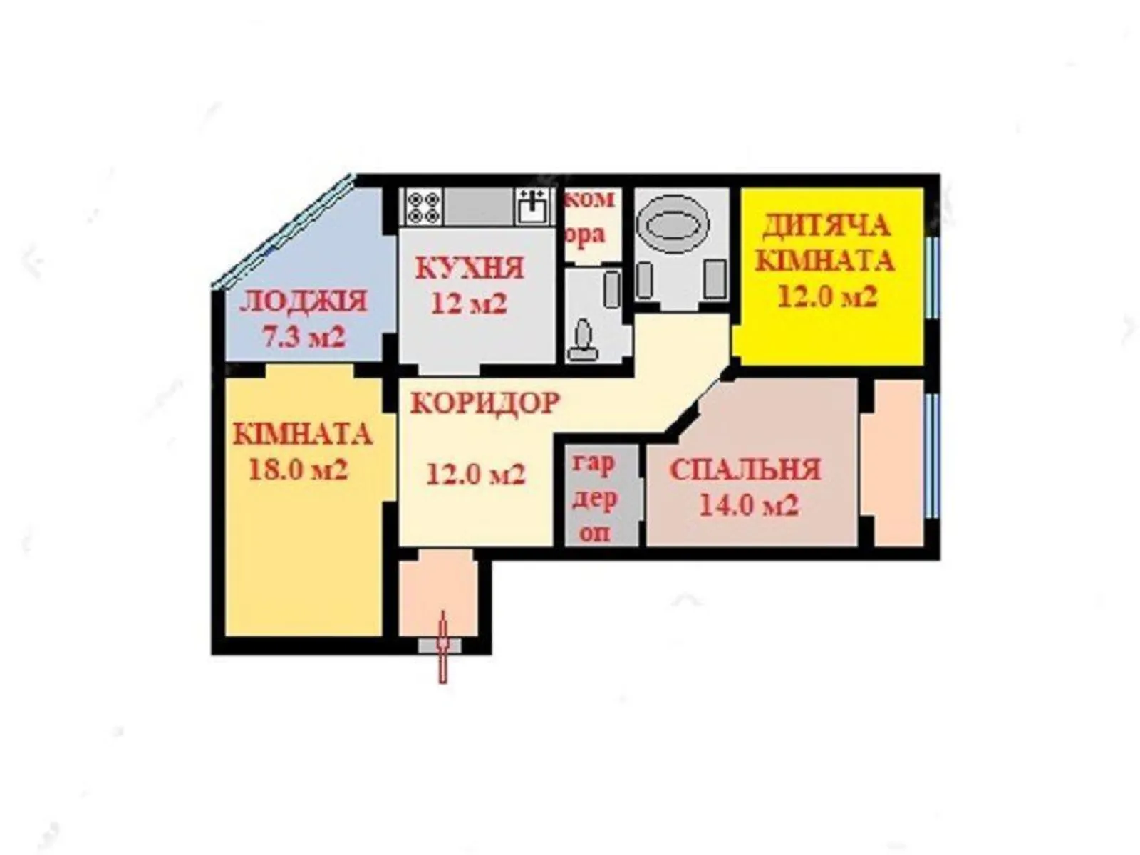 Сдается в аренду 3-комнатная квартира 75 кв. м в Киеве, ул. Драгоманова - фото 1