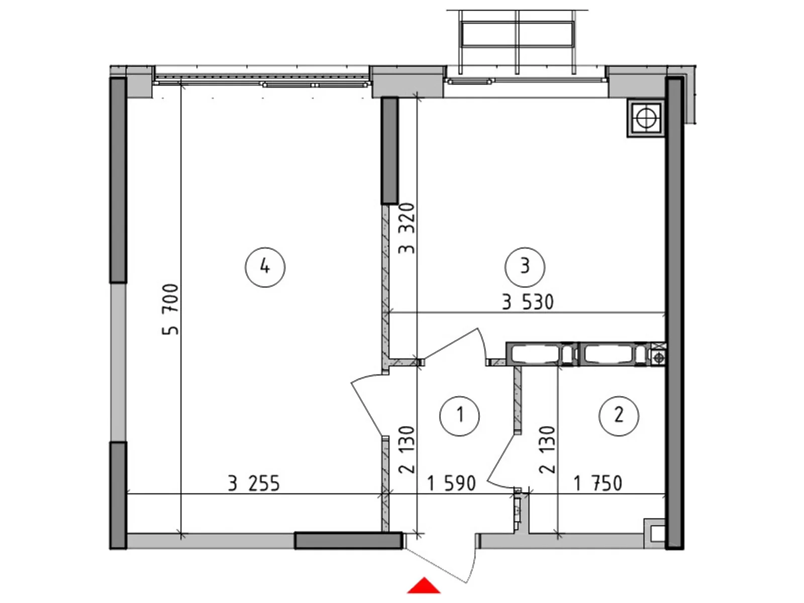 Продается 1-комнатная квартира 36.64 кв. м в Гатном, ул. Оптимистическая, 3 - фото 1