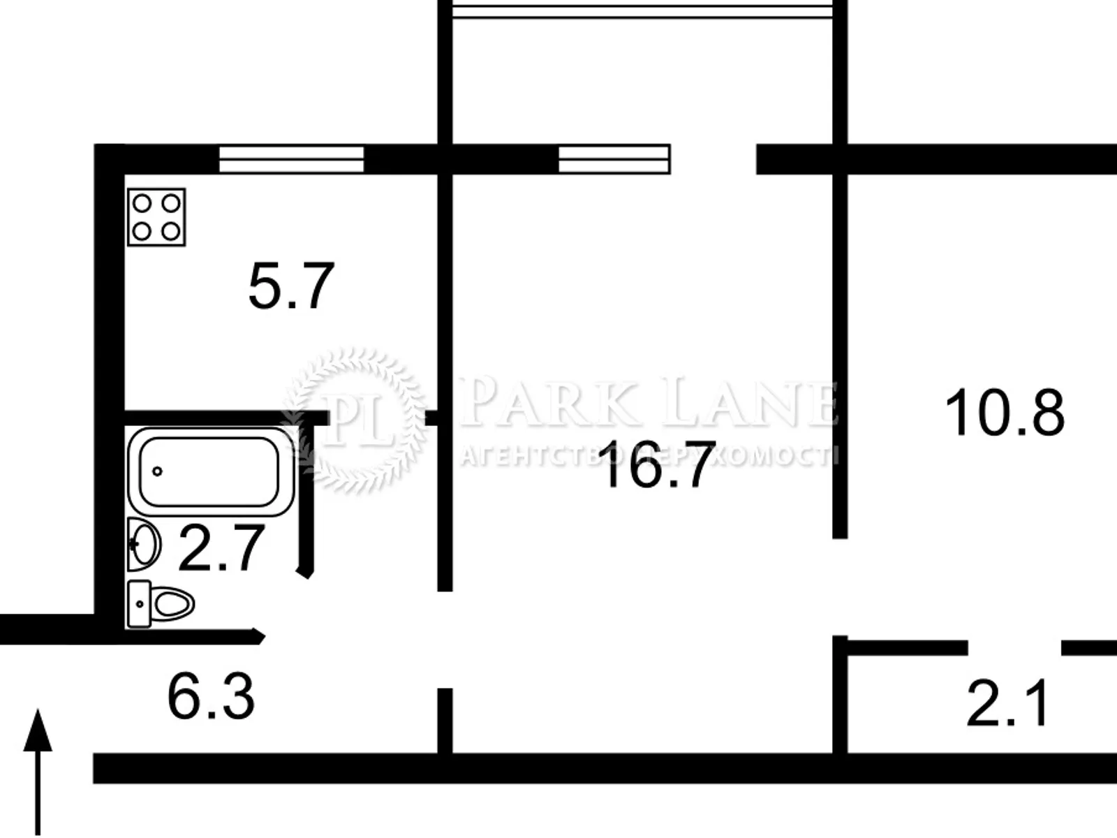 Продается 2-комнатная квартира 46 кв. м в Киеве, ул. Гетьмана Вадима, 34 - фото 1