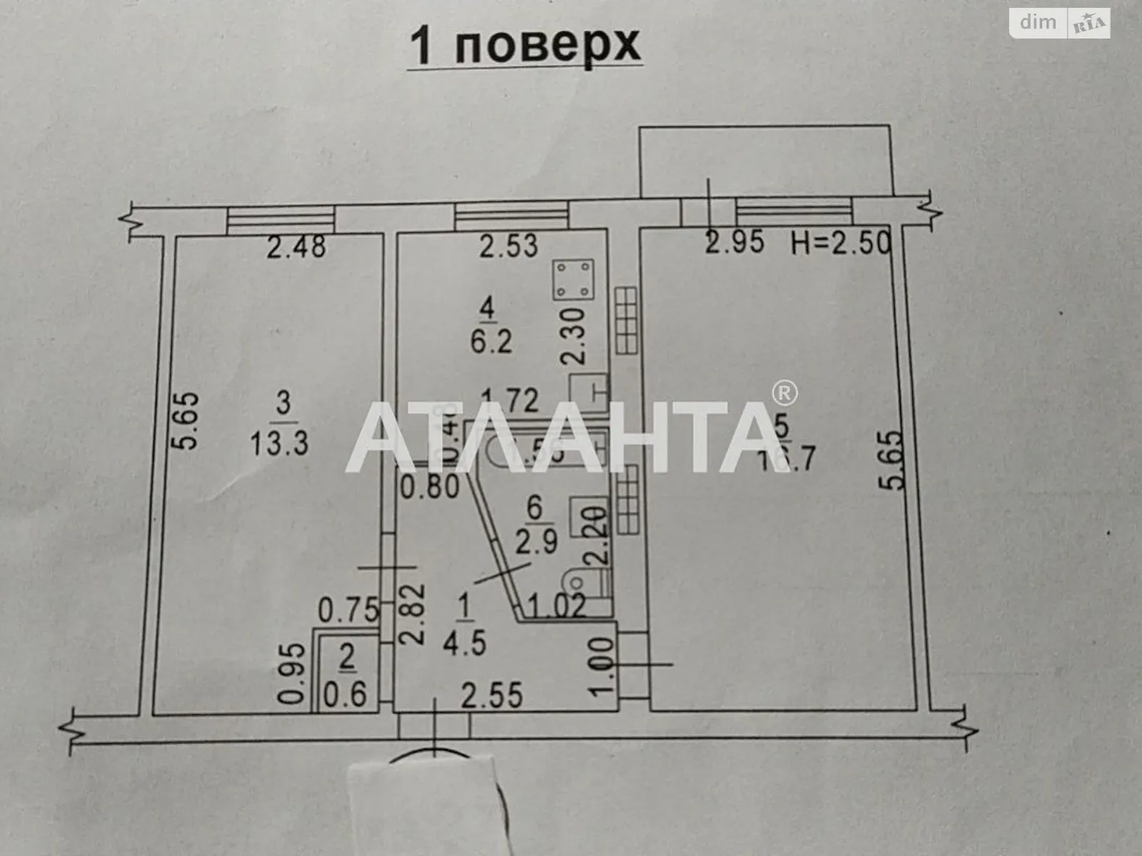 Продается 2-комнатная квартира 45 кв. м в Одессе, пер. Генерала Вишневского - фото 1
