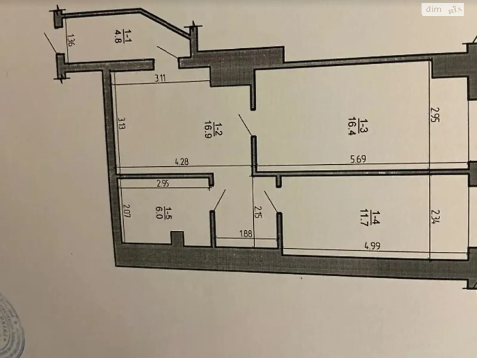 Продається 1-кімнатна квартира 55 кв. м у Хмельницькому - фото 1