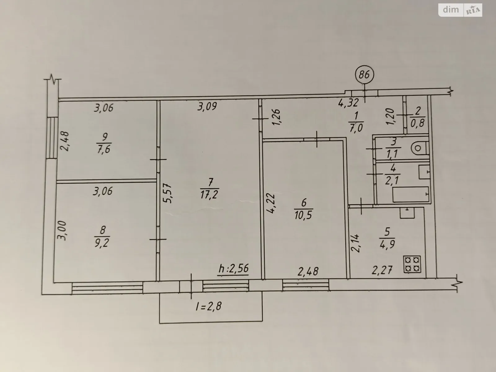 Продається 4-кімнатна квартира 63 кв. м у Сумах, вул. Люблінська - фото 1