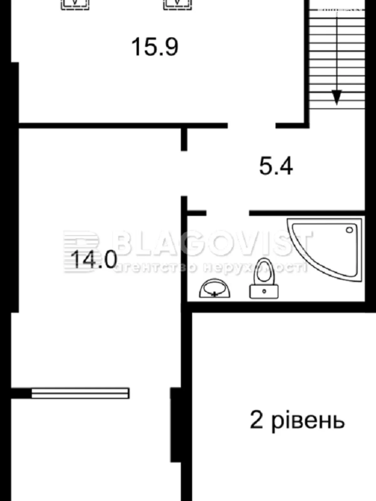 Продается 2-комнатная квартира 71.6 кв. м в Белогородке - фото 3