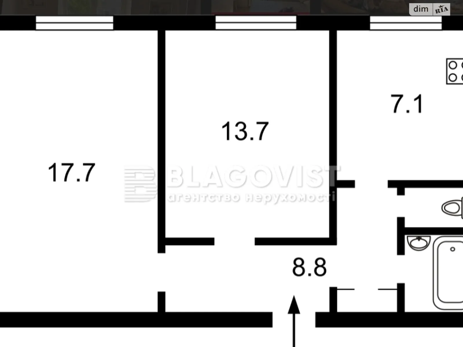 Продається 2-кімнатна квартира 51 кв. м у Києві, вул. Костельна - фото 1