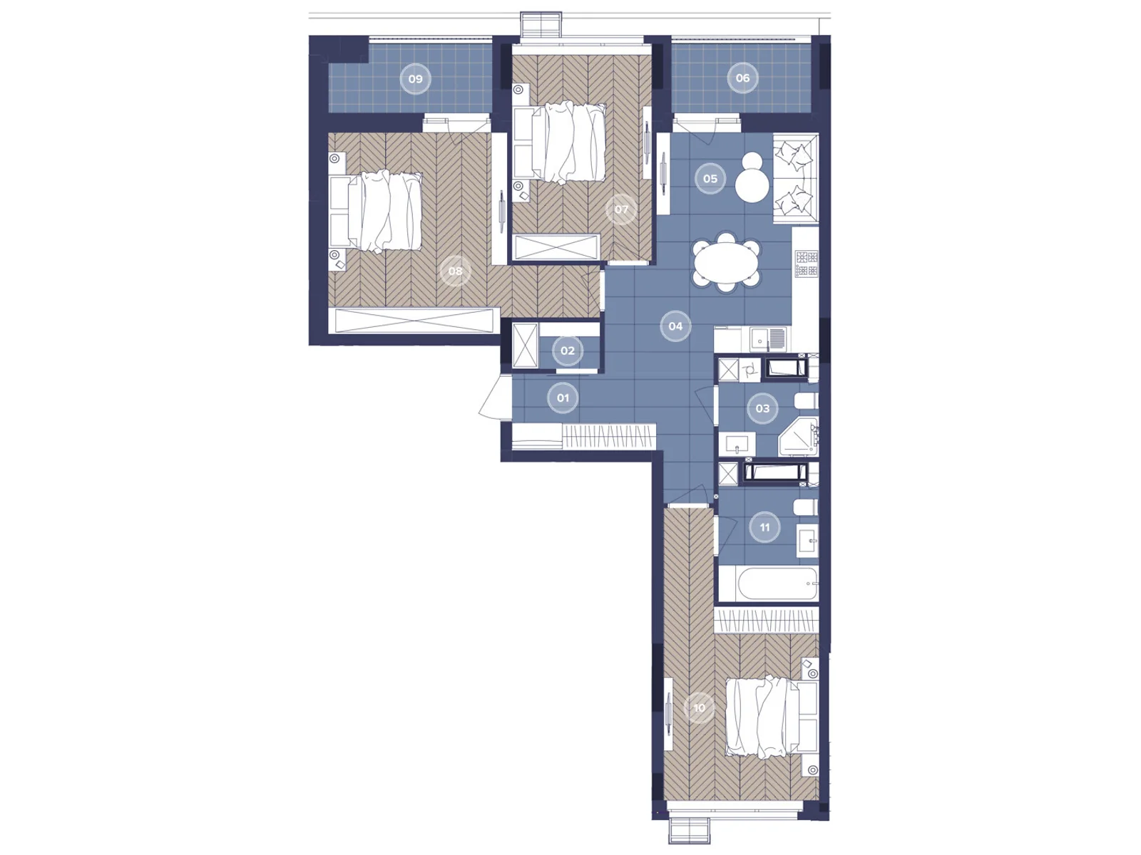 Продается 3-комнатная квартира 95.4 кв. м в Киеве, наб. Днепровская, 16А - фото 1