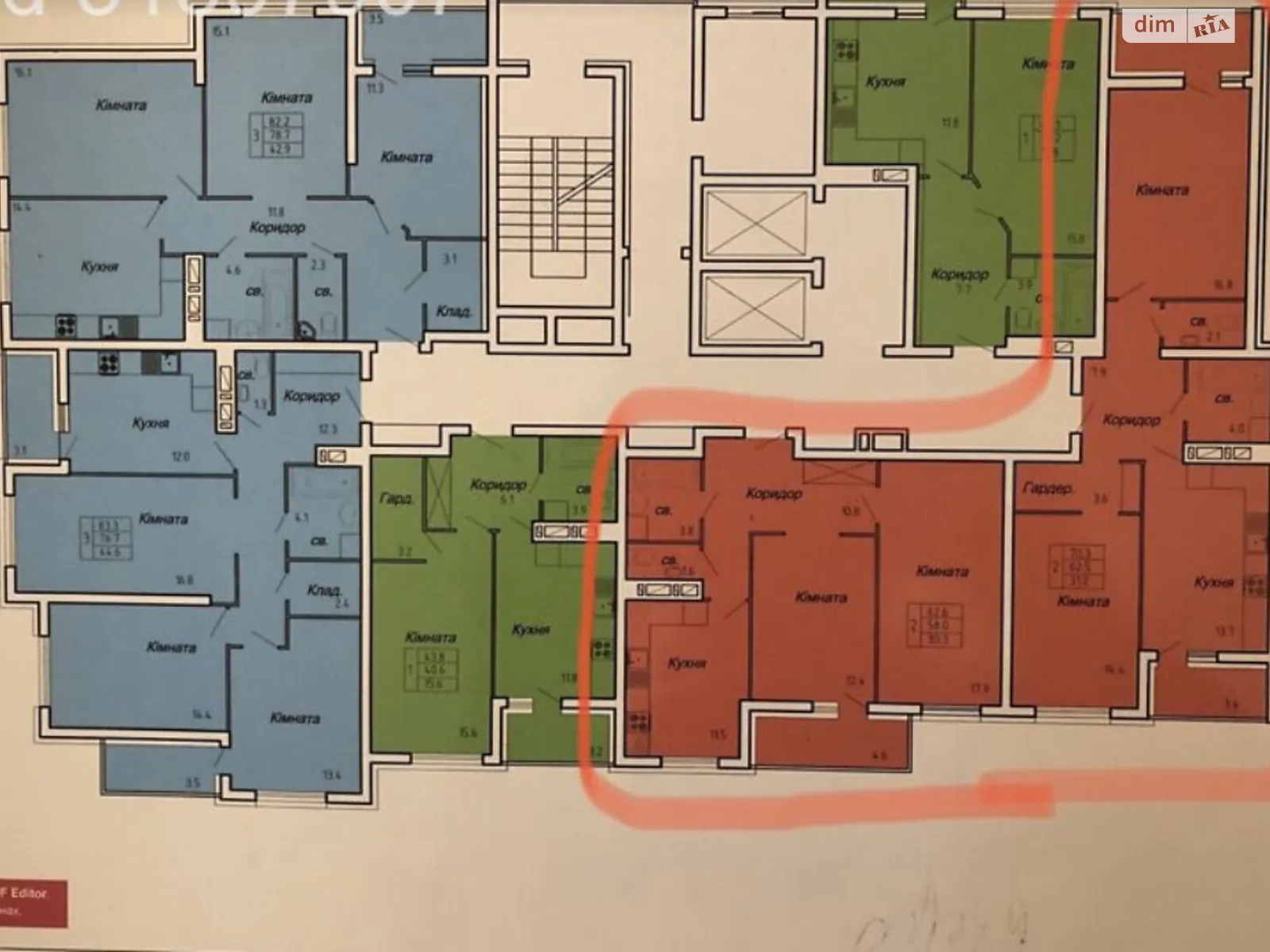 2-комнатная квартира 70 кв. м в Тернополе, ул. Полковника Данила Нечая - фото 1