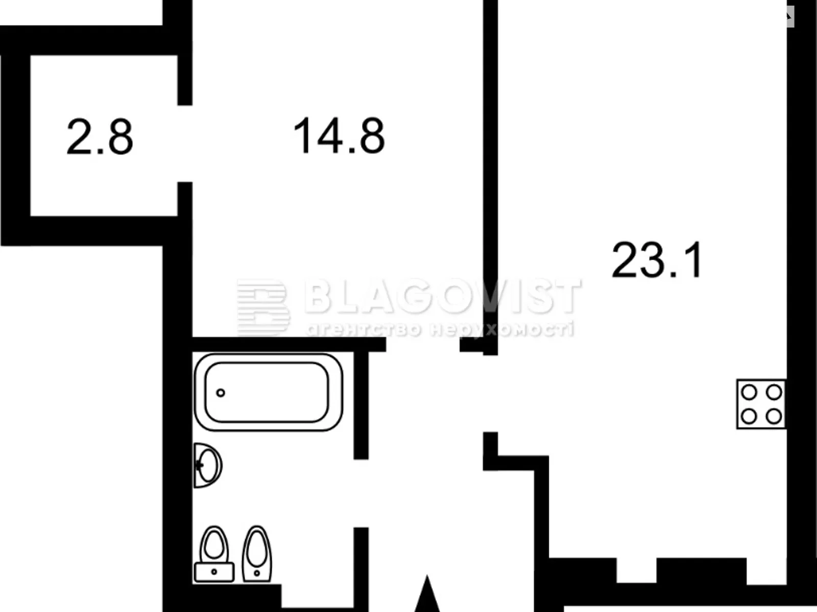 Продается 1-комнатная квартира 51.2 кв. м в Киеве, ул. Николая Пимоненко, 19 - фото 1